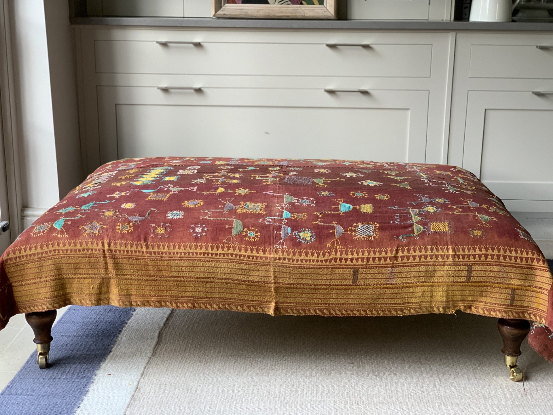 Shekaweti Red Embroidered Textile from Jaisalmer