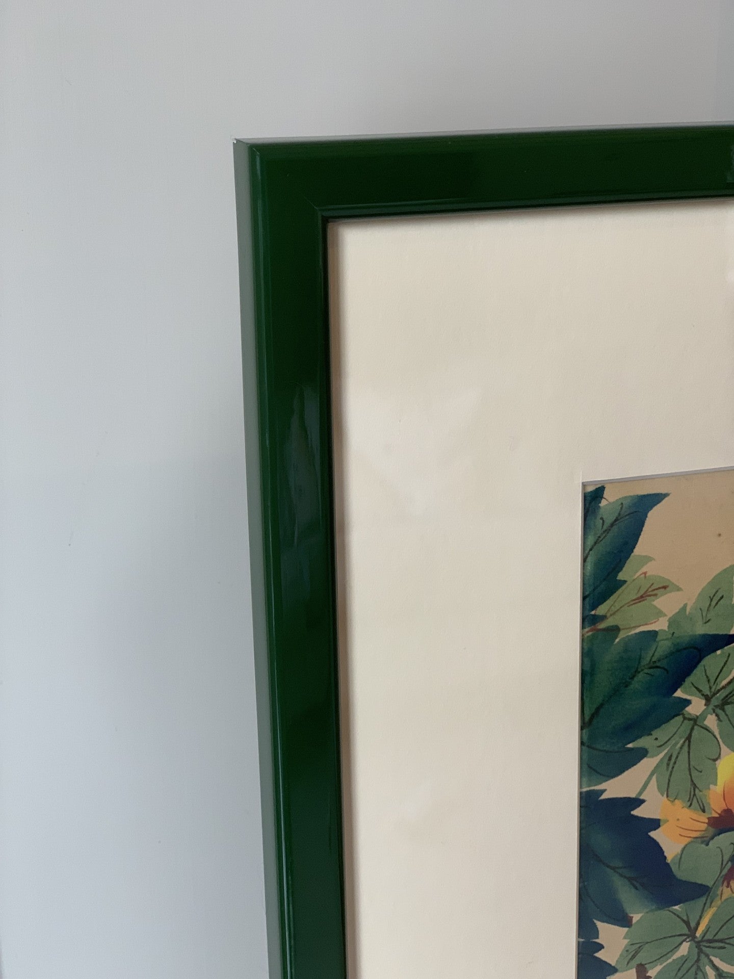 Framed Japanese Silk Print - 20th Century