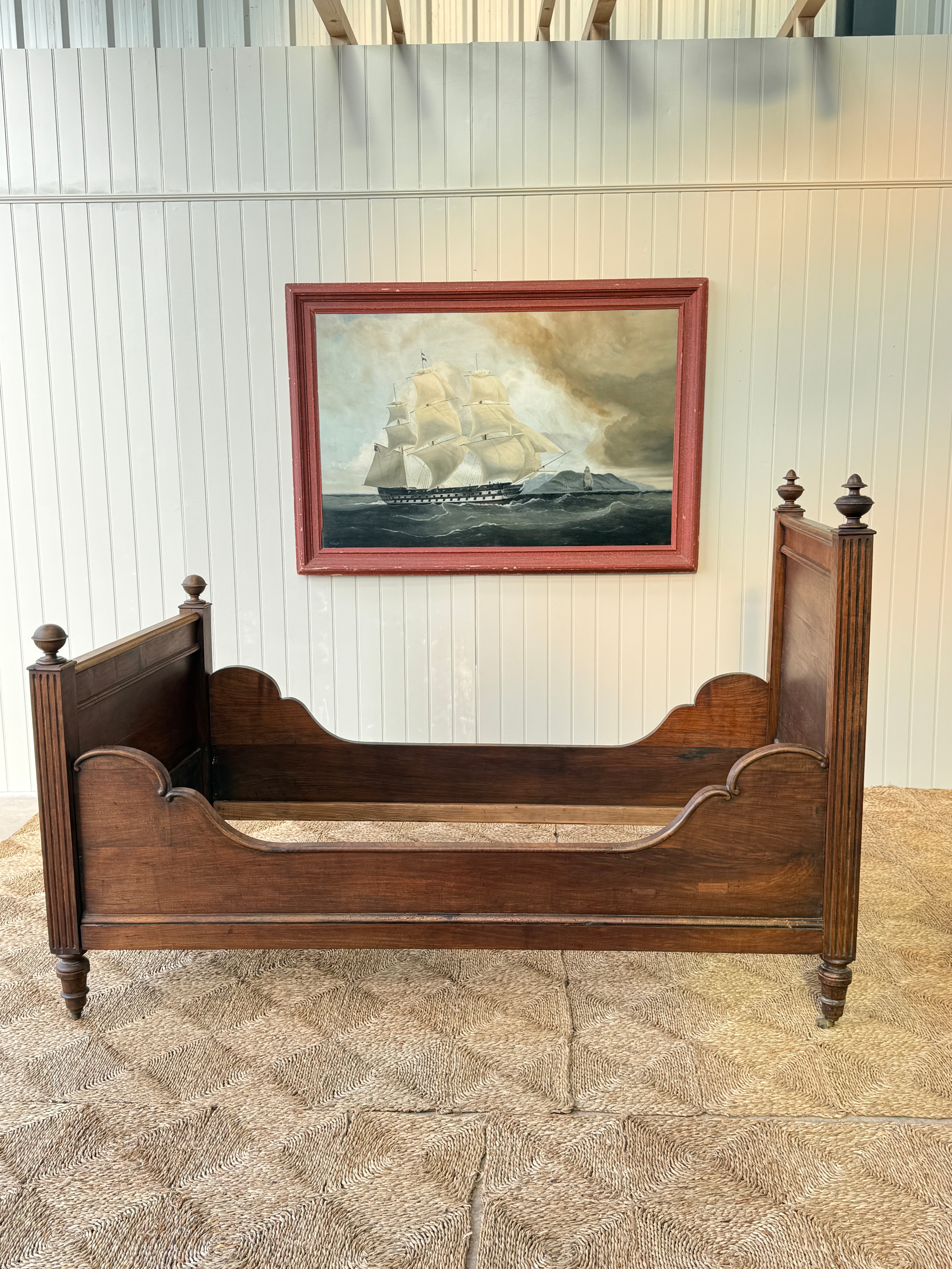 19th Century French Bateau Lit