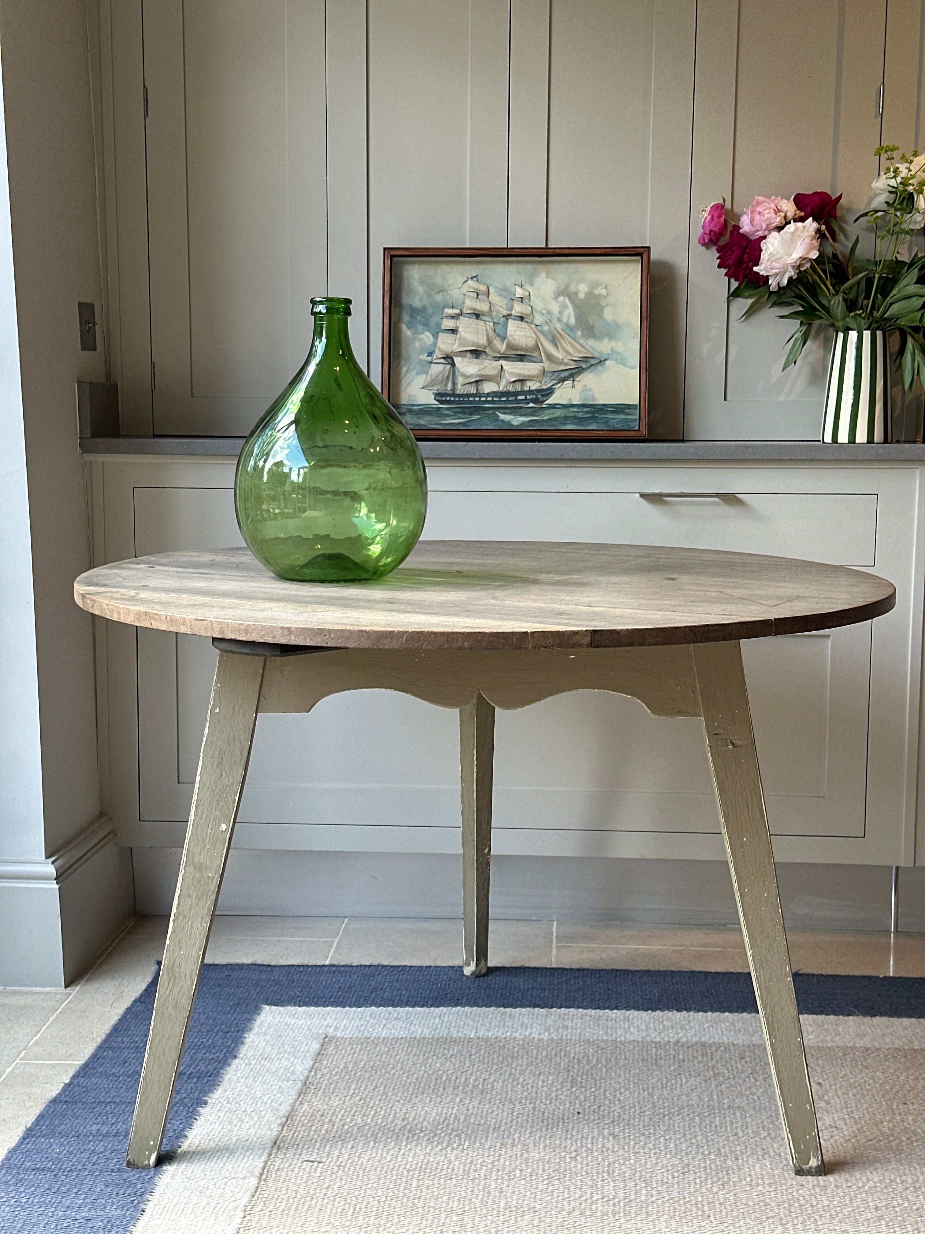 Vintage Large Pine Cricket Table