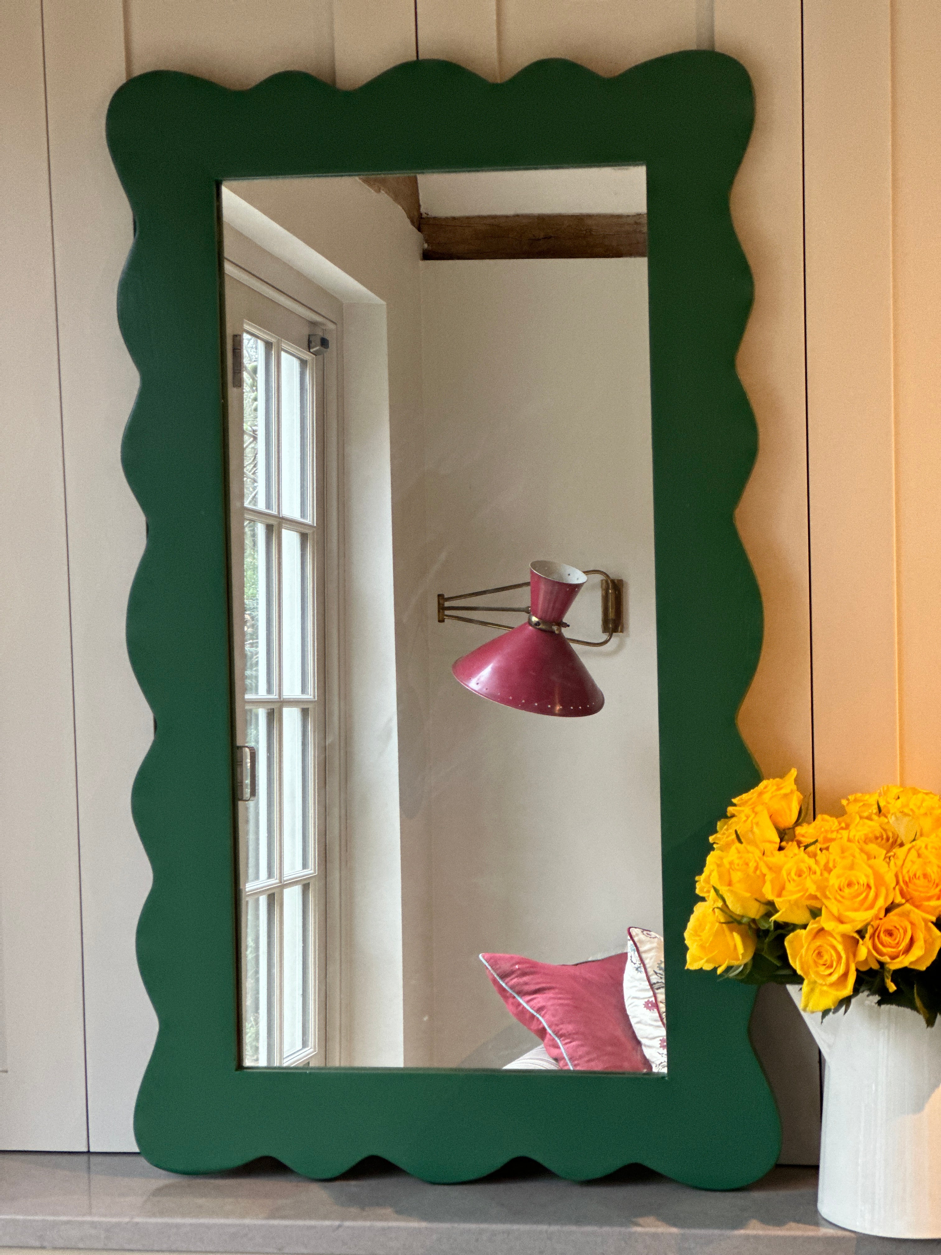 Painted Scalloped Mirror