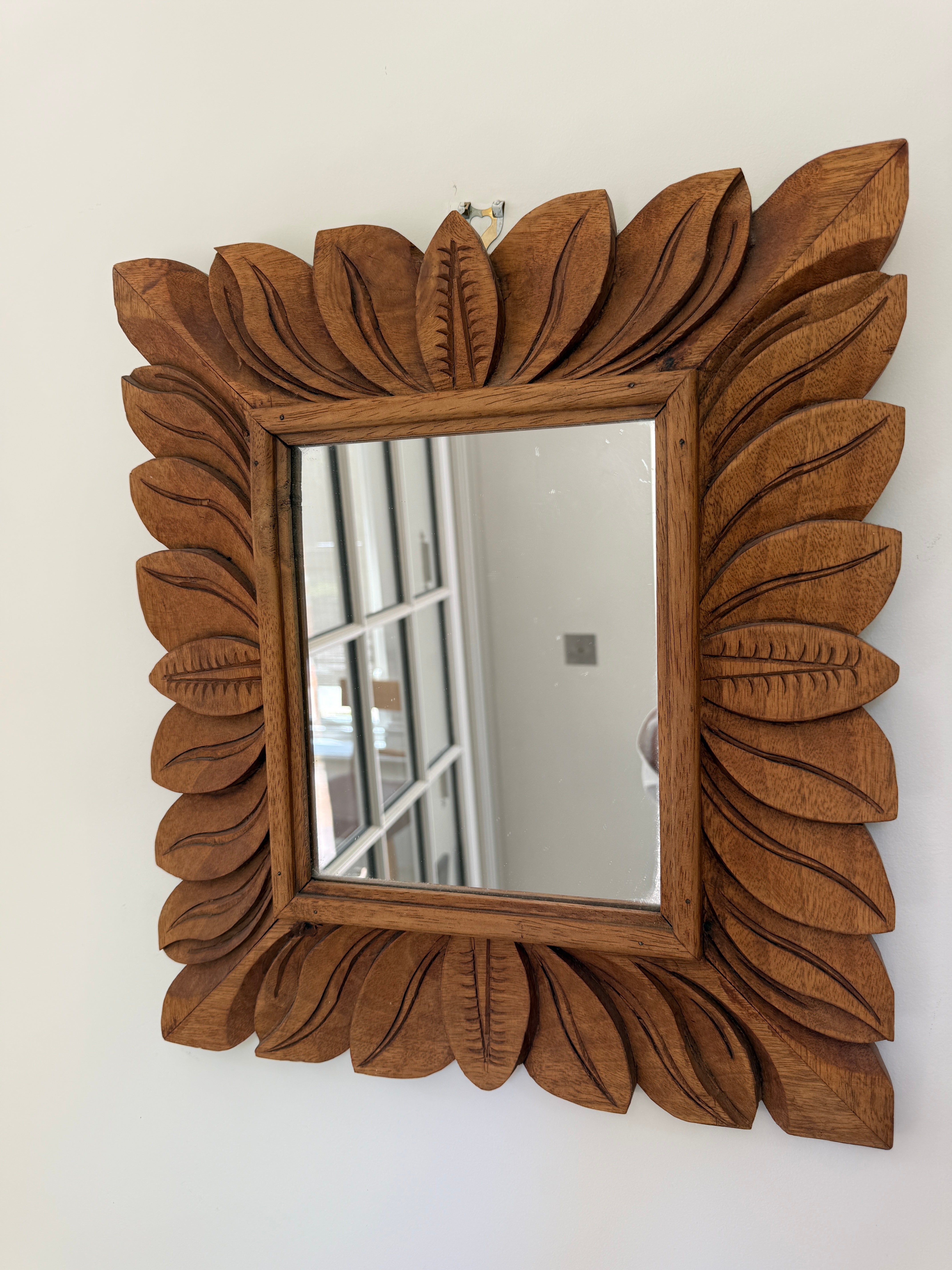 Small Rectangular Mirror with Leaf Surround