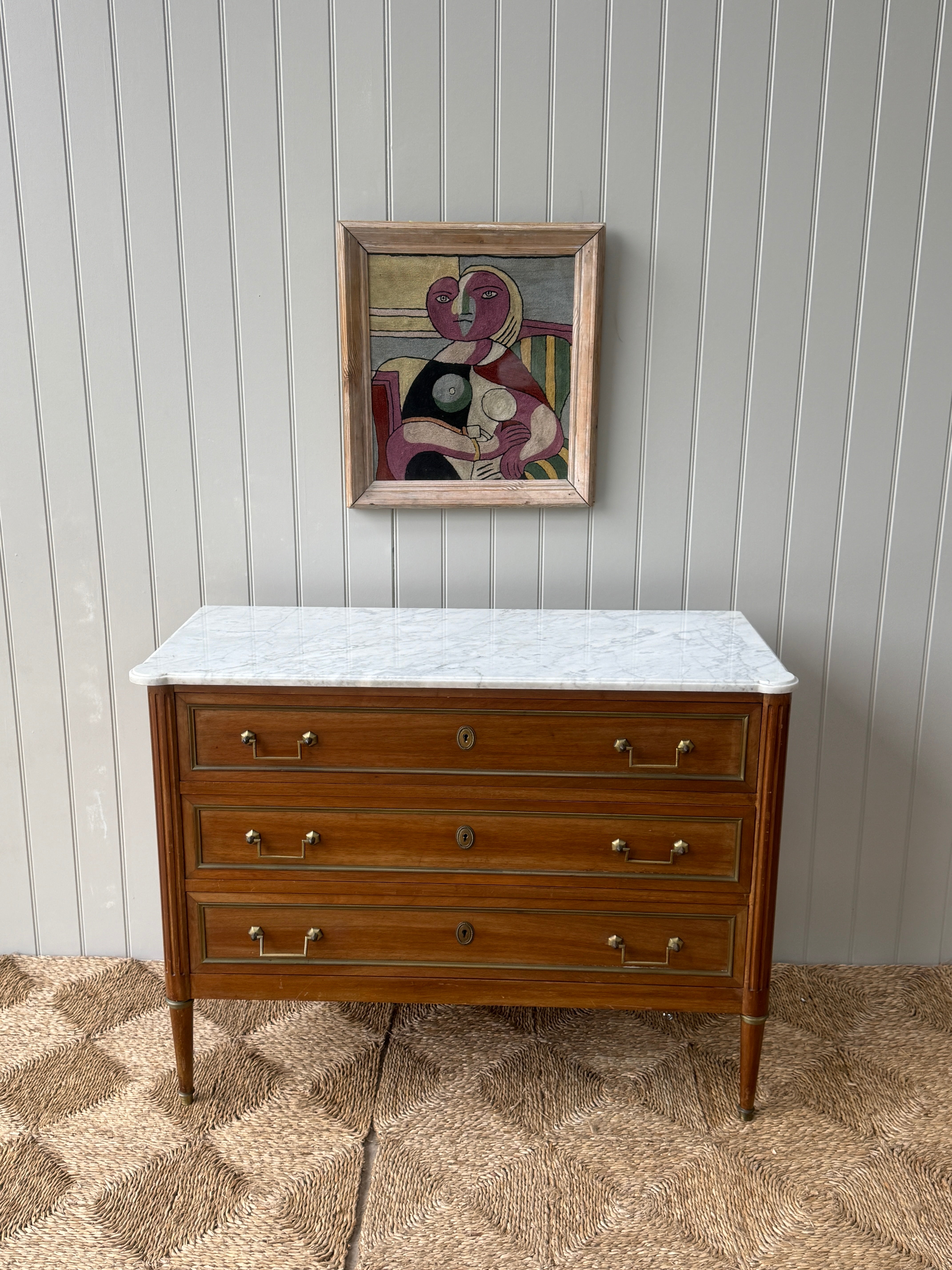 French Commode with White Marble top