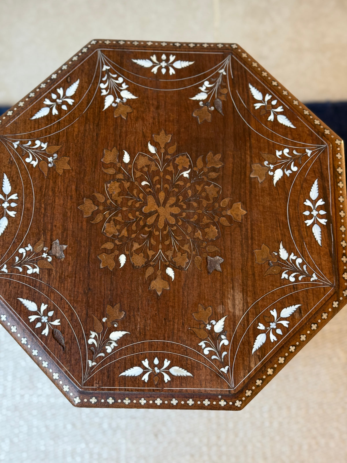 Anglo-Indian Hoshiarpur Inlaid Octagonal Occasional Table
