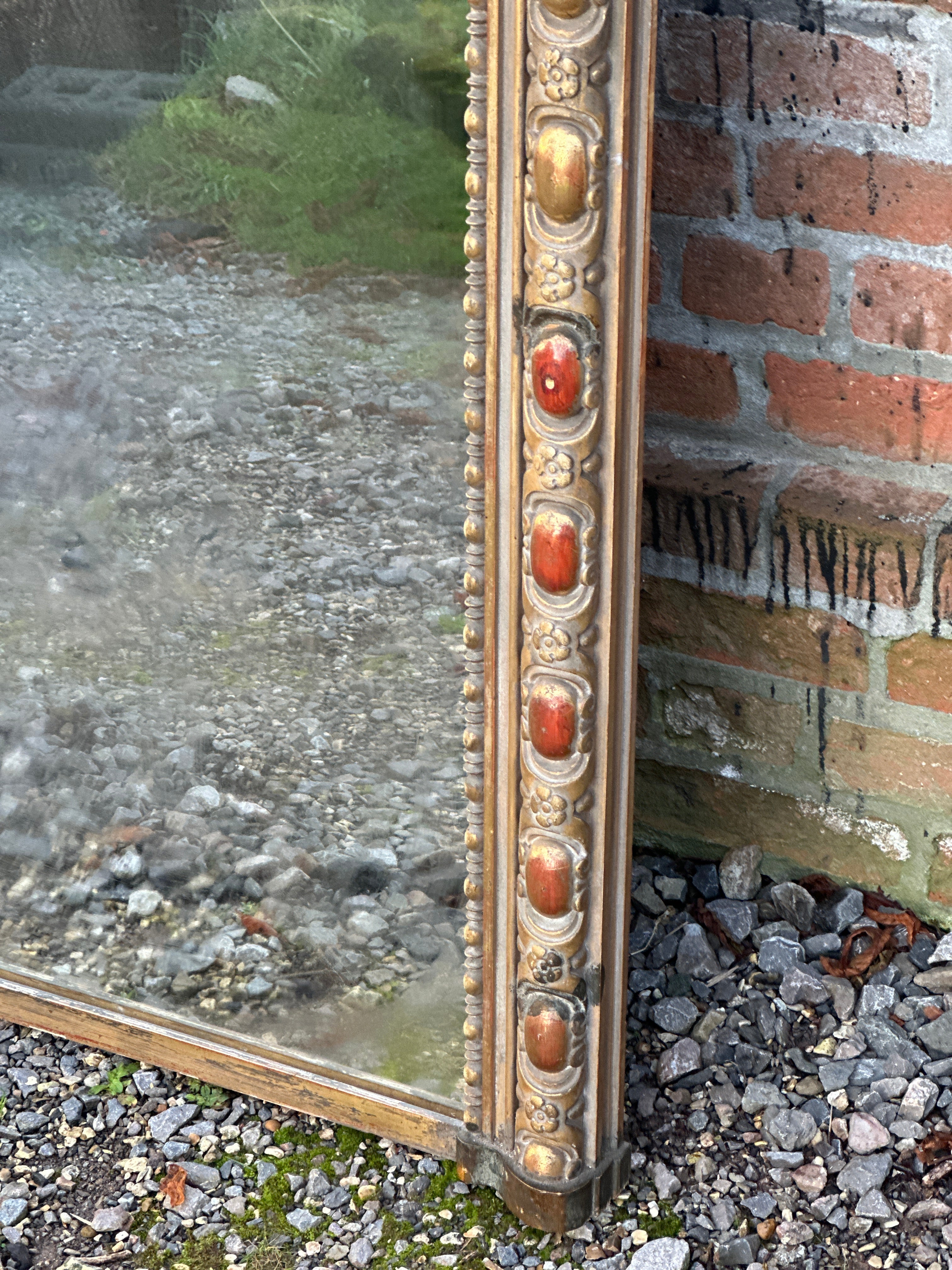 Huge French Gilt Mirror - Faded Grande Dame