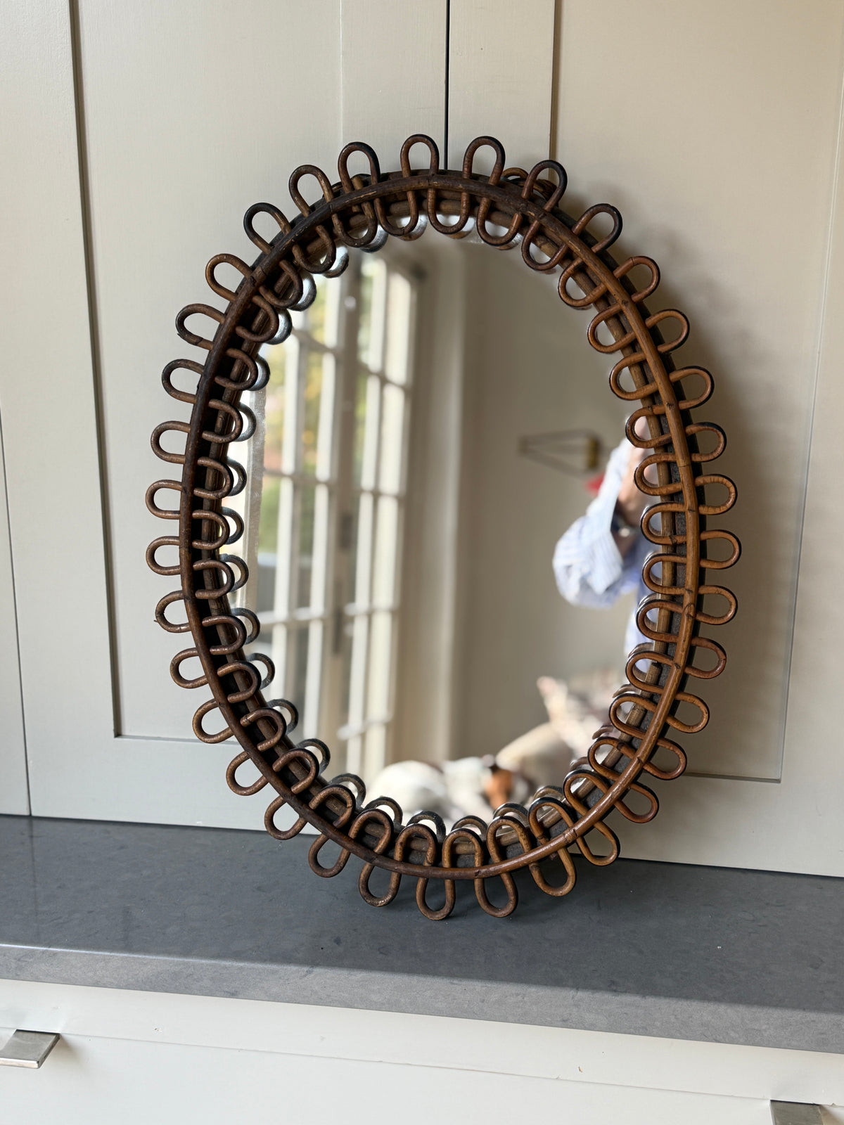 Oval Albini Mirror 1960s Italian