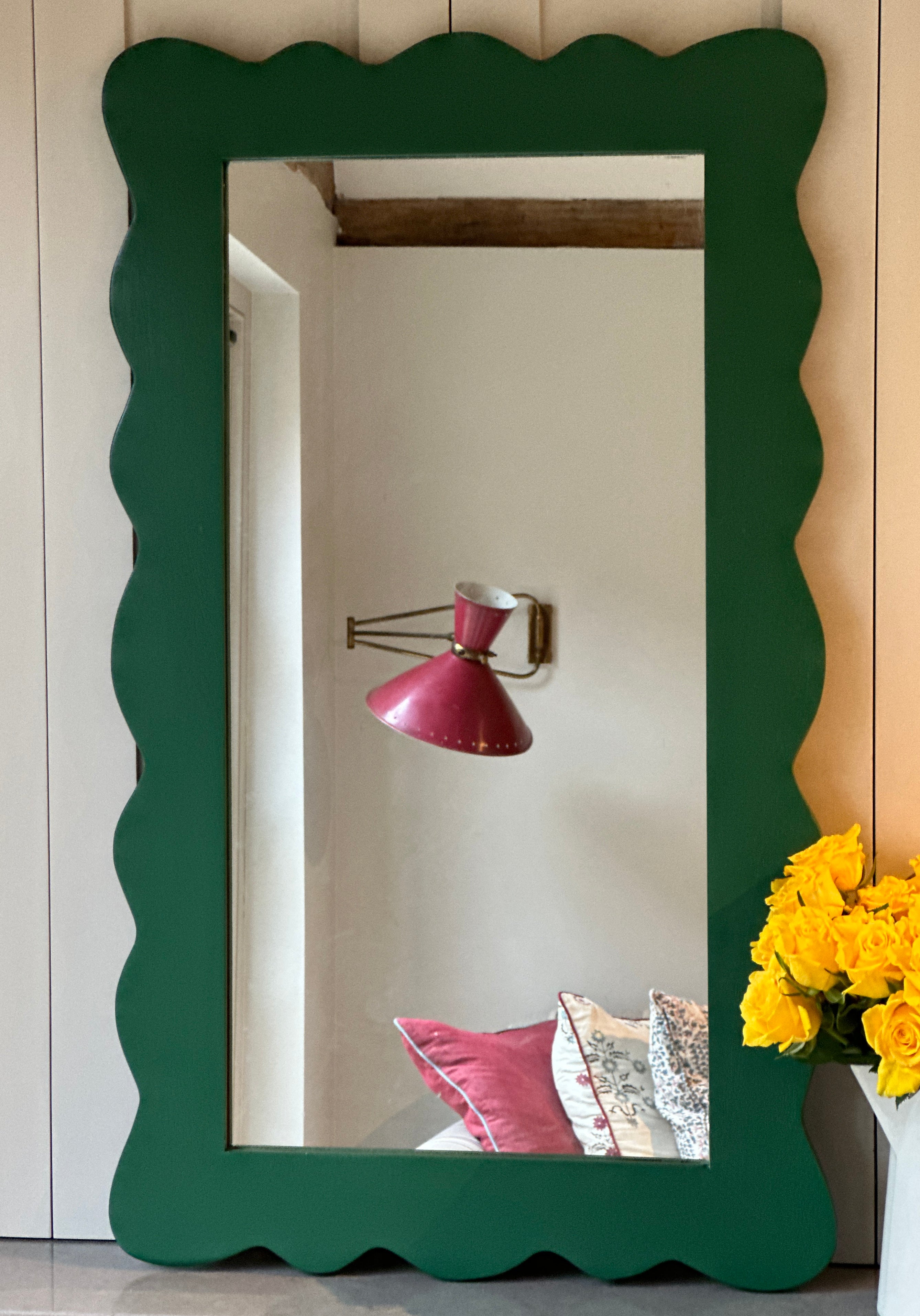 Painted Scalloped Mirror