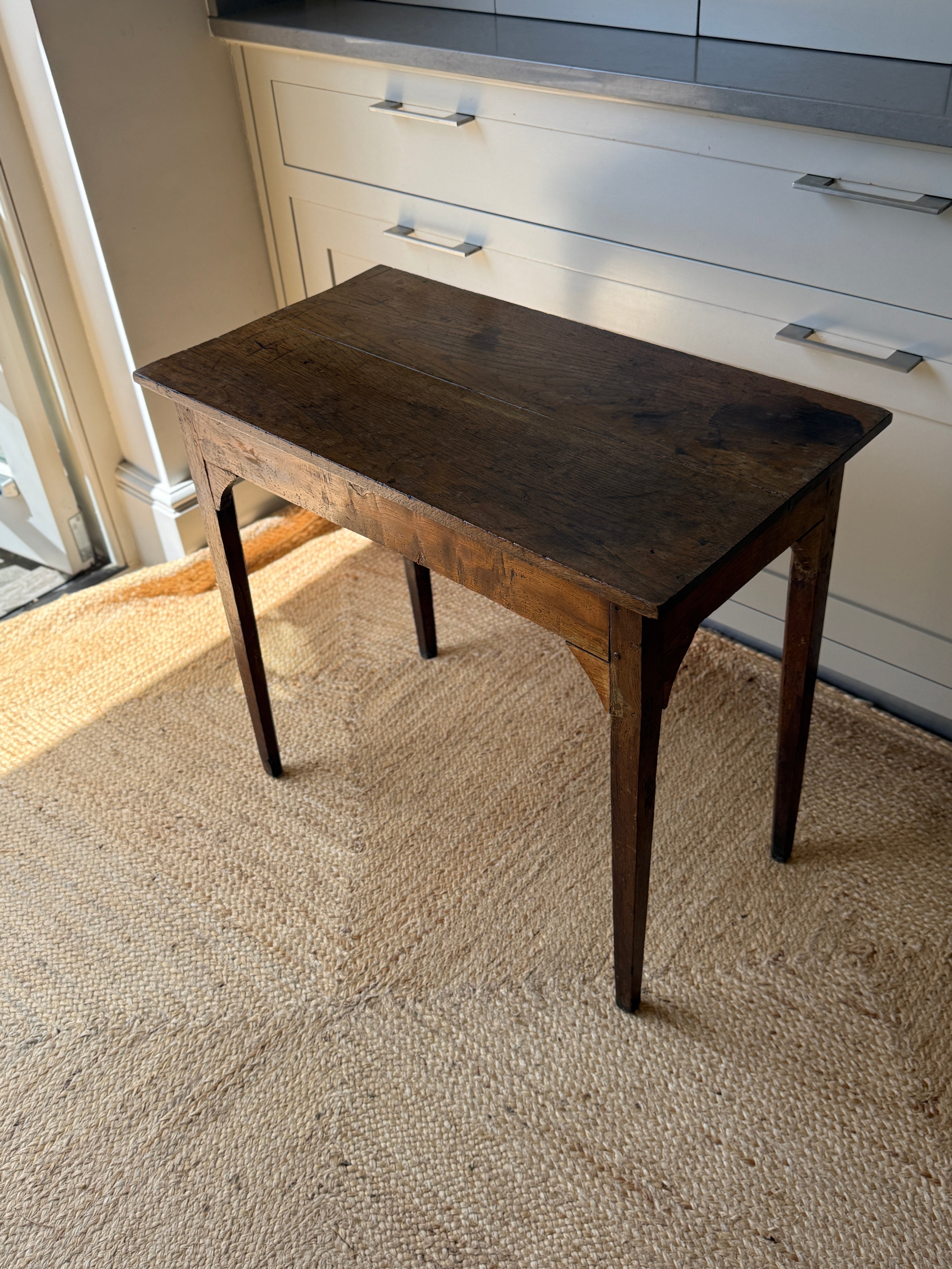 French Provincial fruitwood side table, late 18th/early 19th century.
