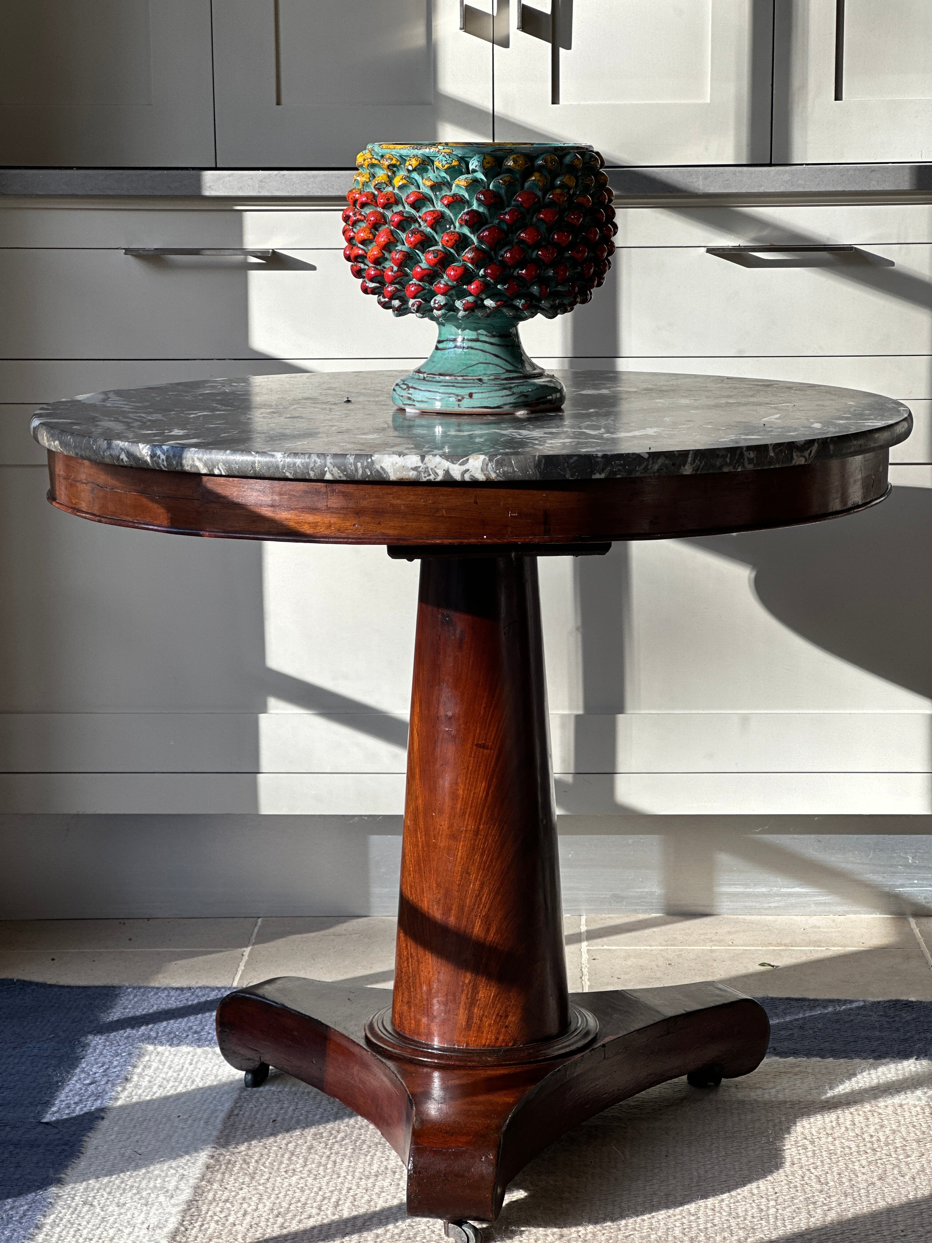 French Gueridon with Grey Marble Top