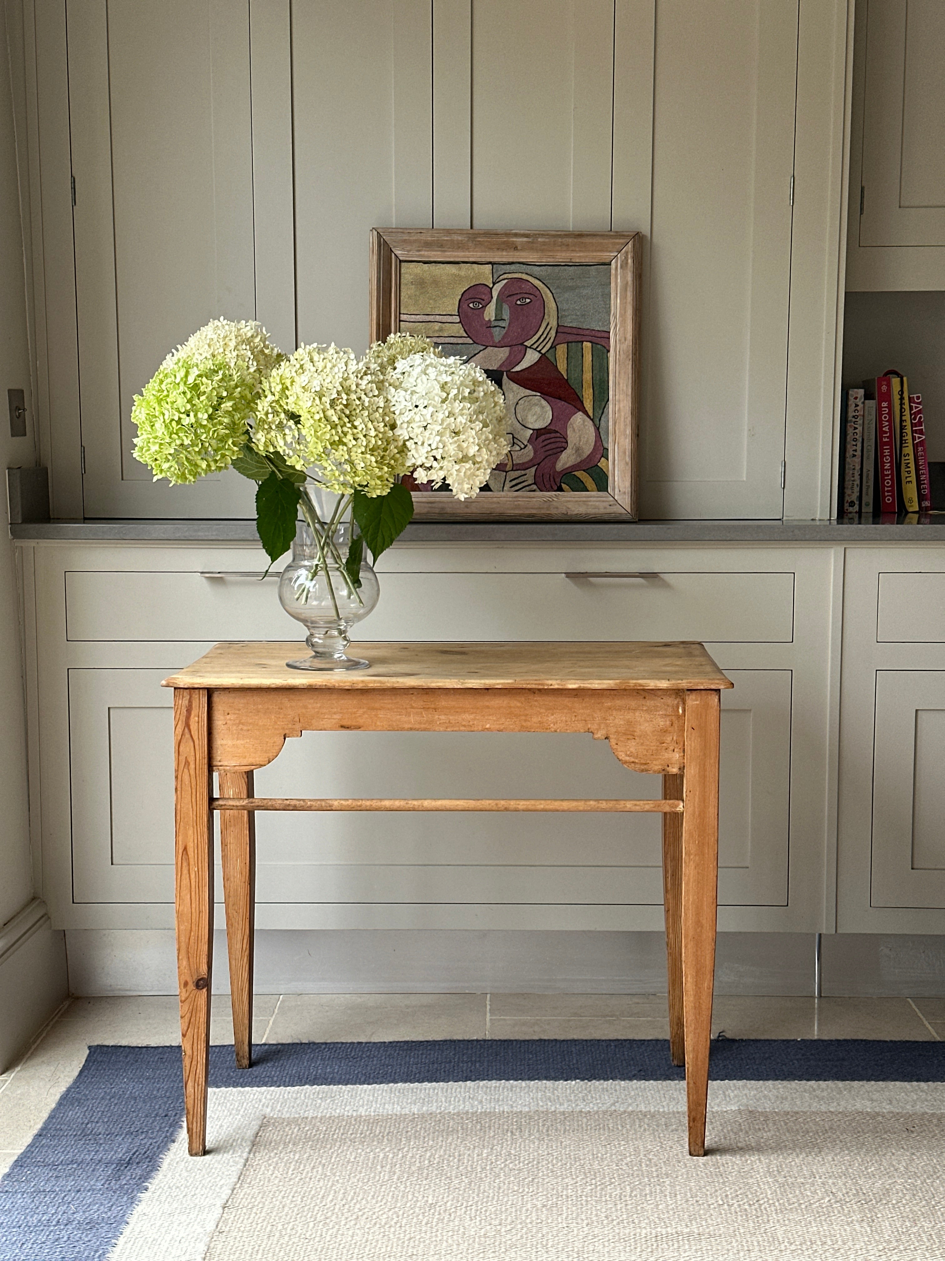 Lovely Antique Pine Table with Rail