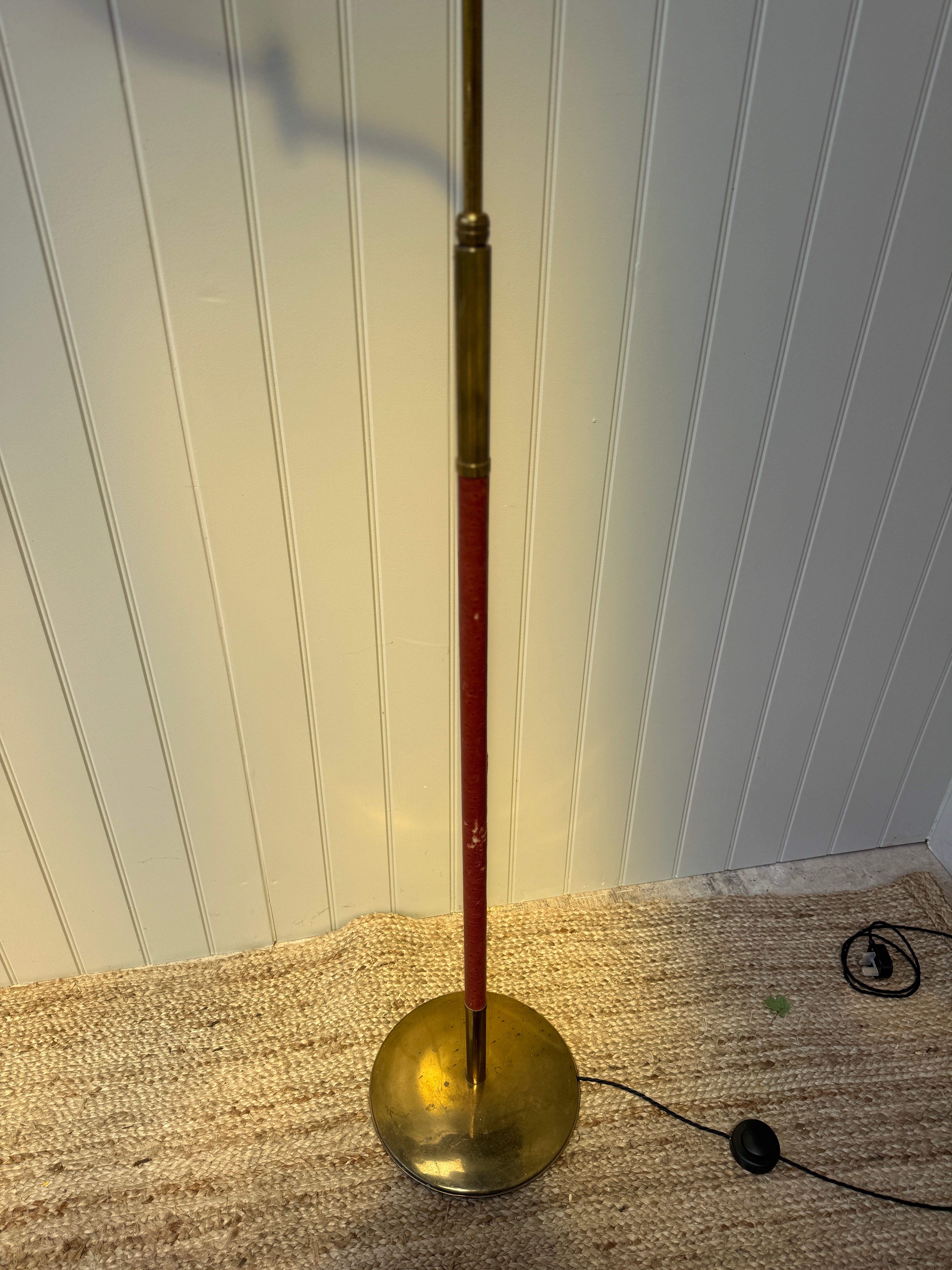 1950s Stilnovo Red Standard Lamp