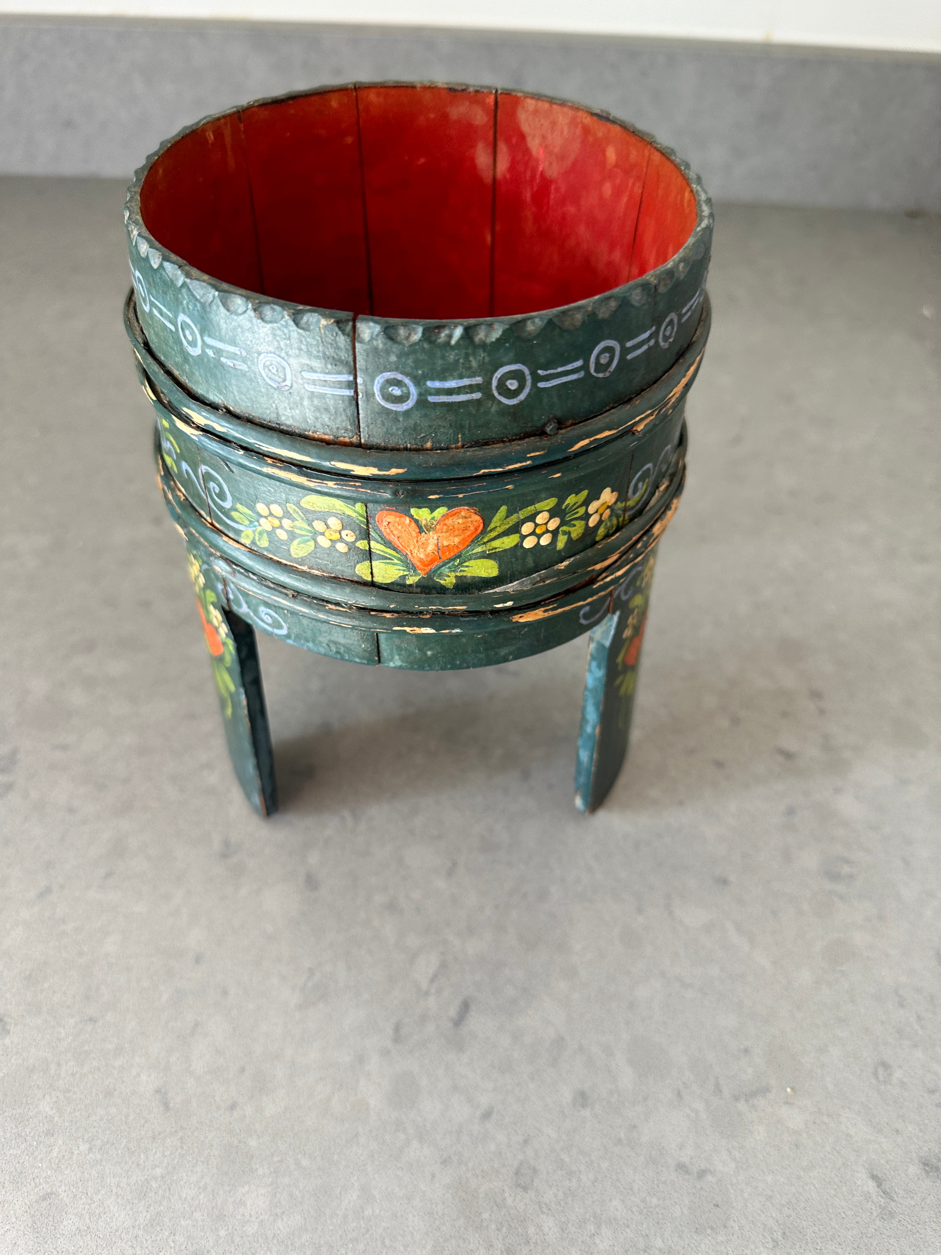 Swedish Folk Art Water Holder