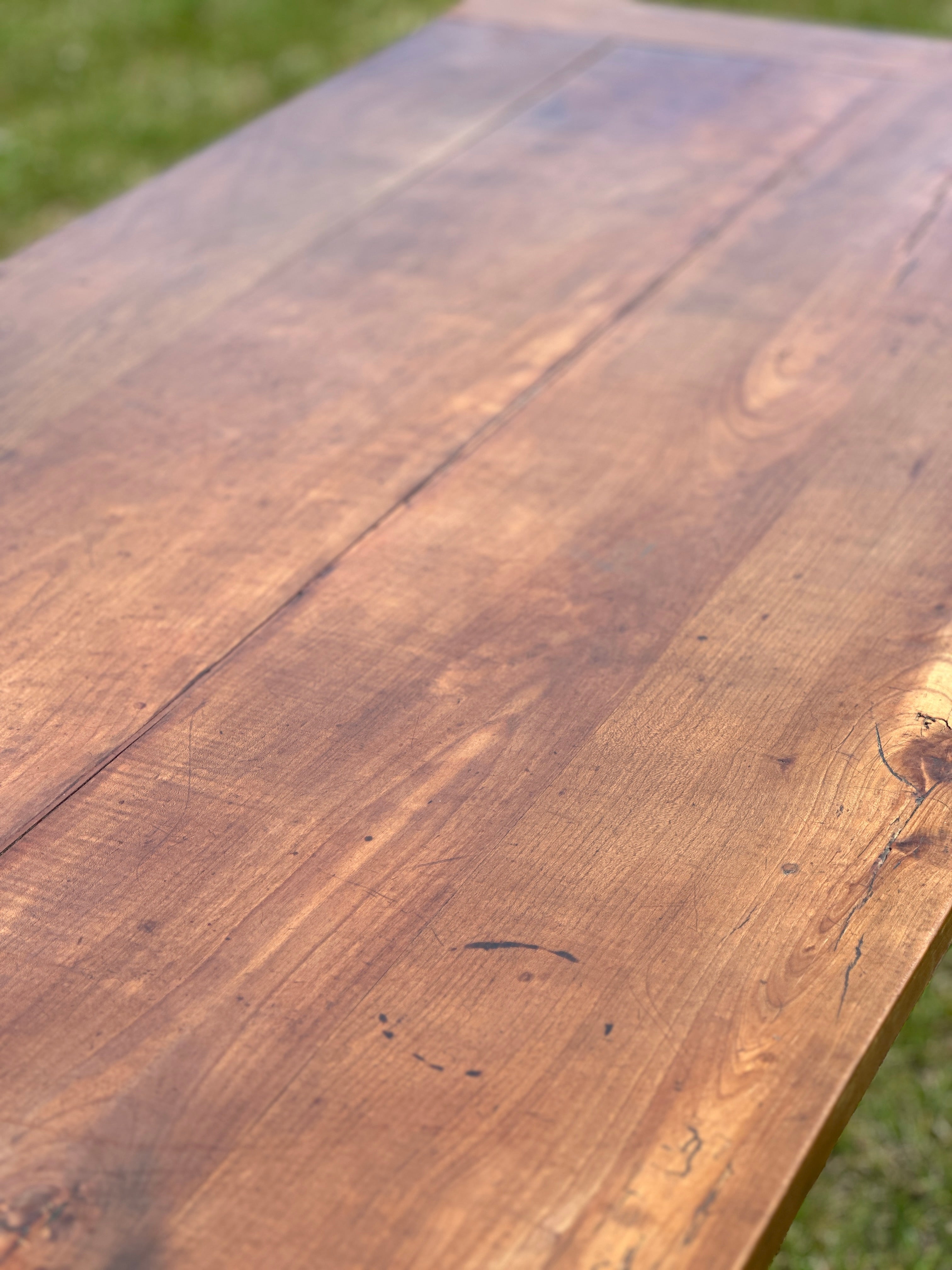 Antique French Cherry Dining Table