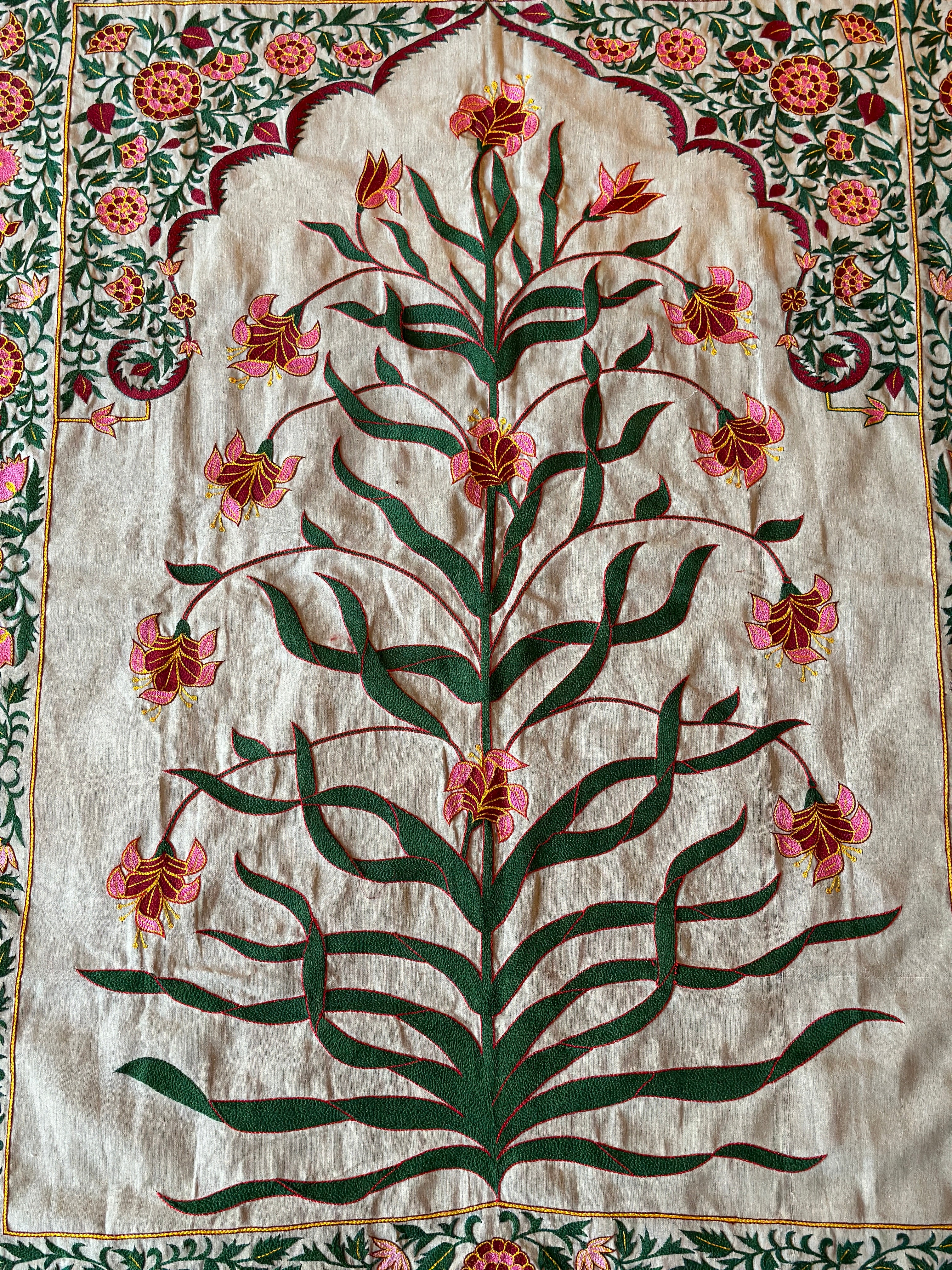 Small Vintage Suzani Tree of Life Wall Hanging