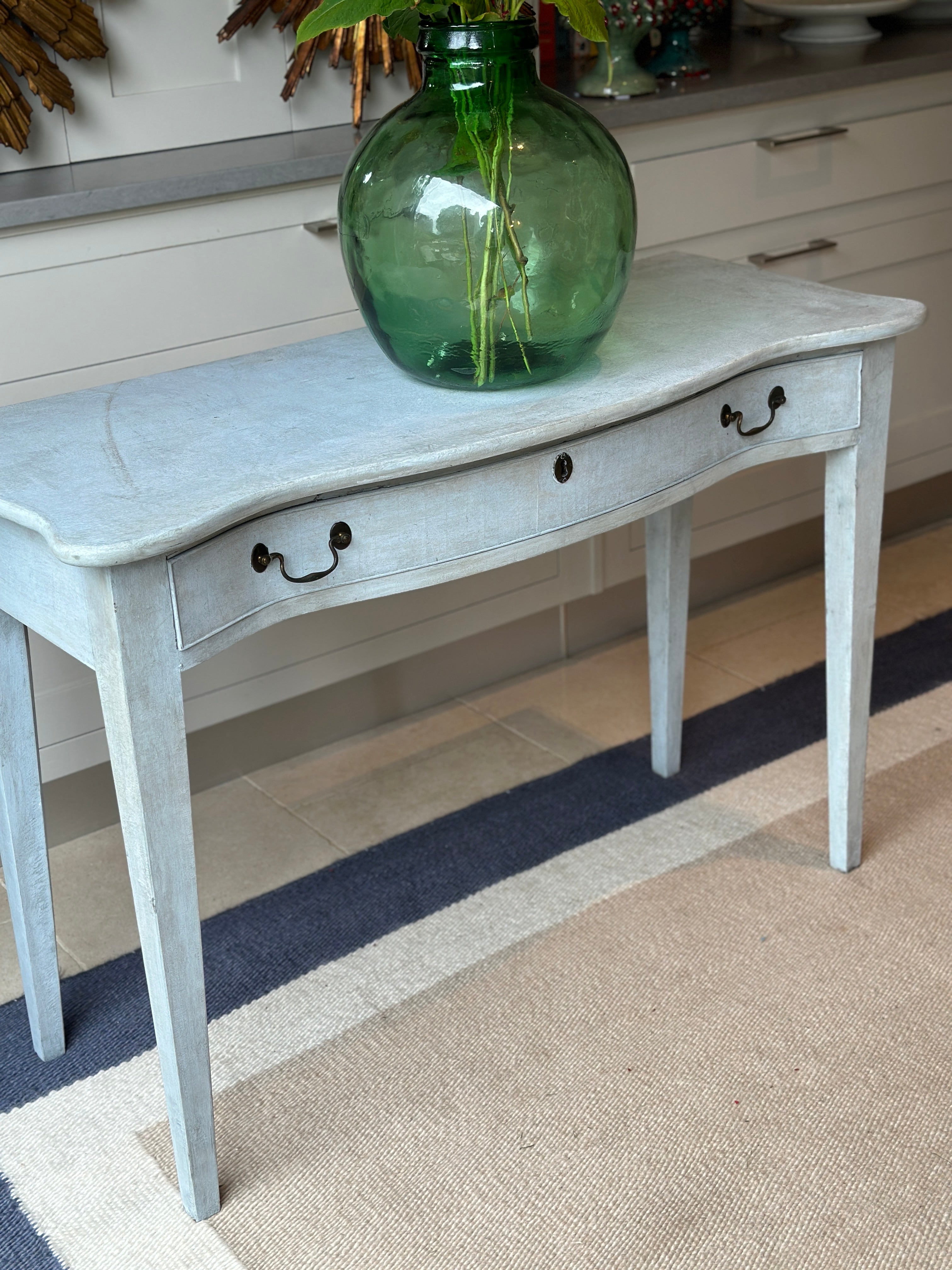 18th Century Serpentine Single Drawer Console