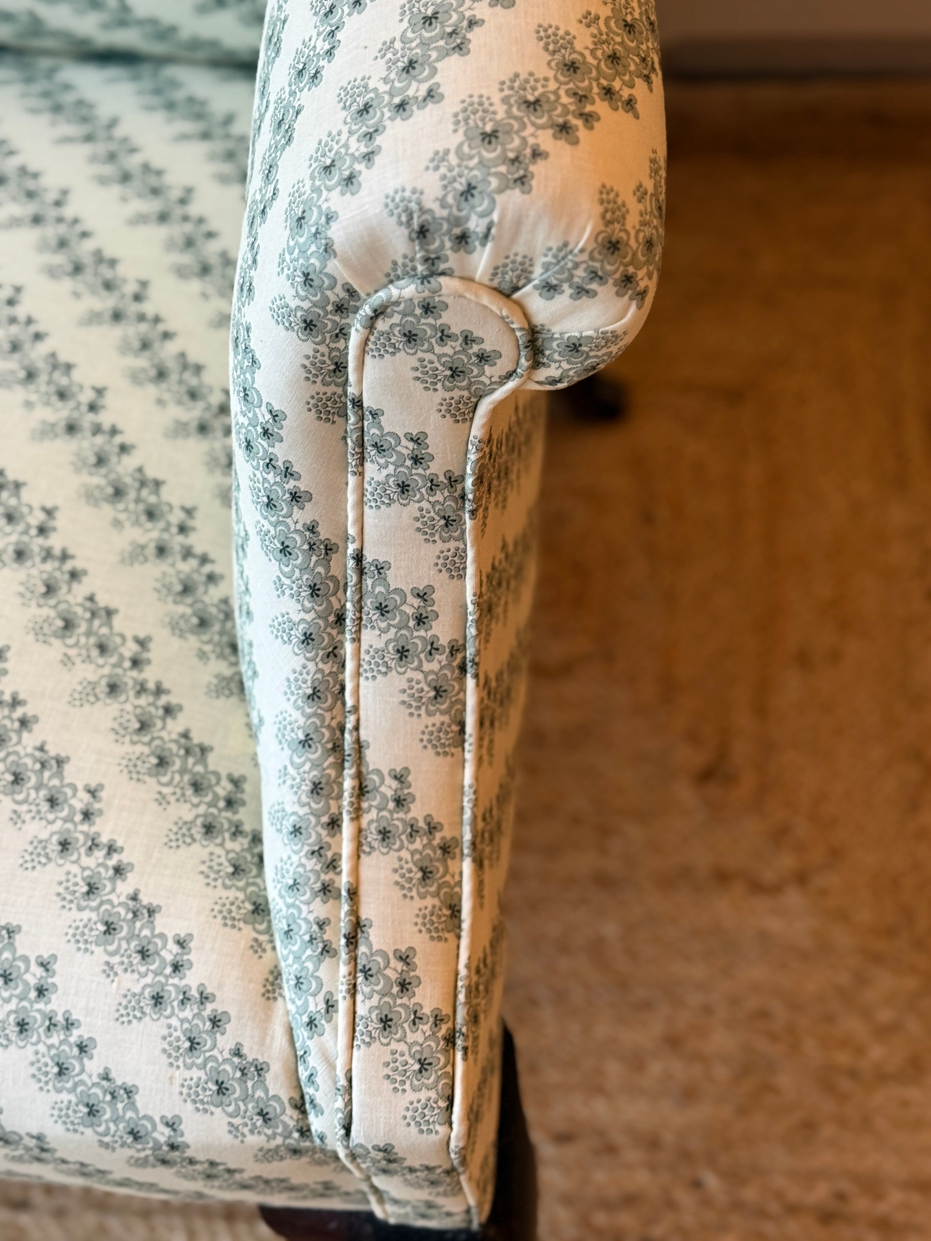 English Camel Back Sofa in Howe 36 Bourne St