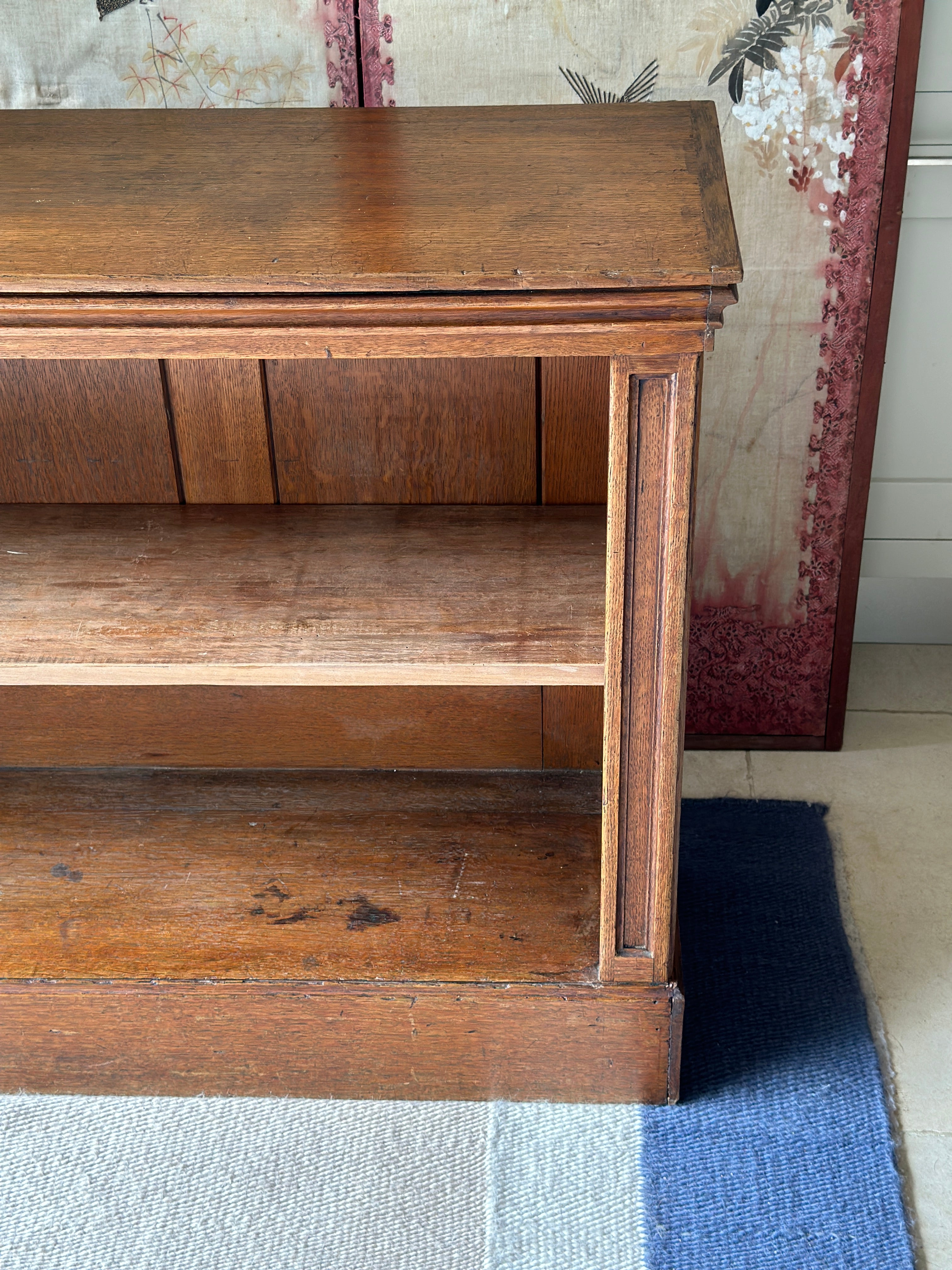 Solid Oak Low Library Bookcase