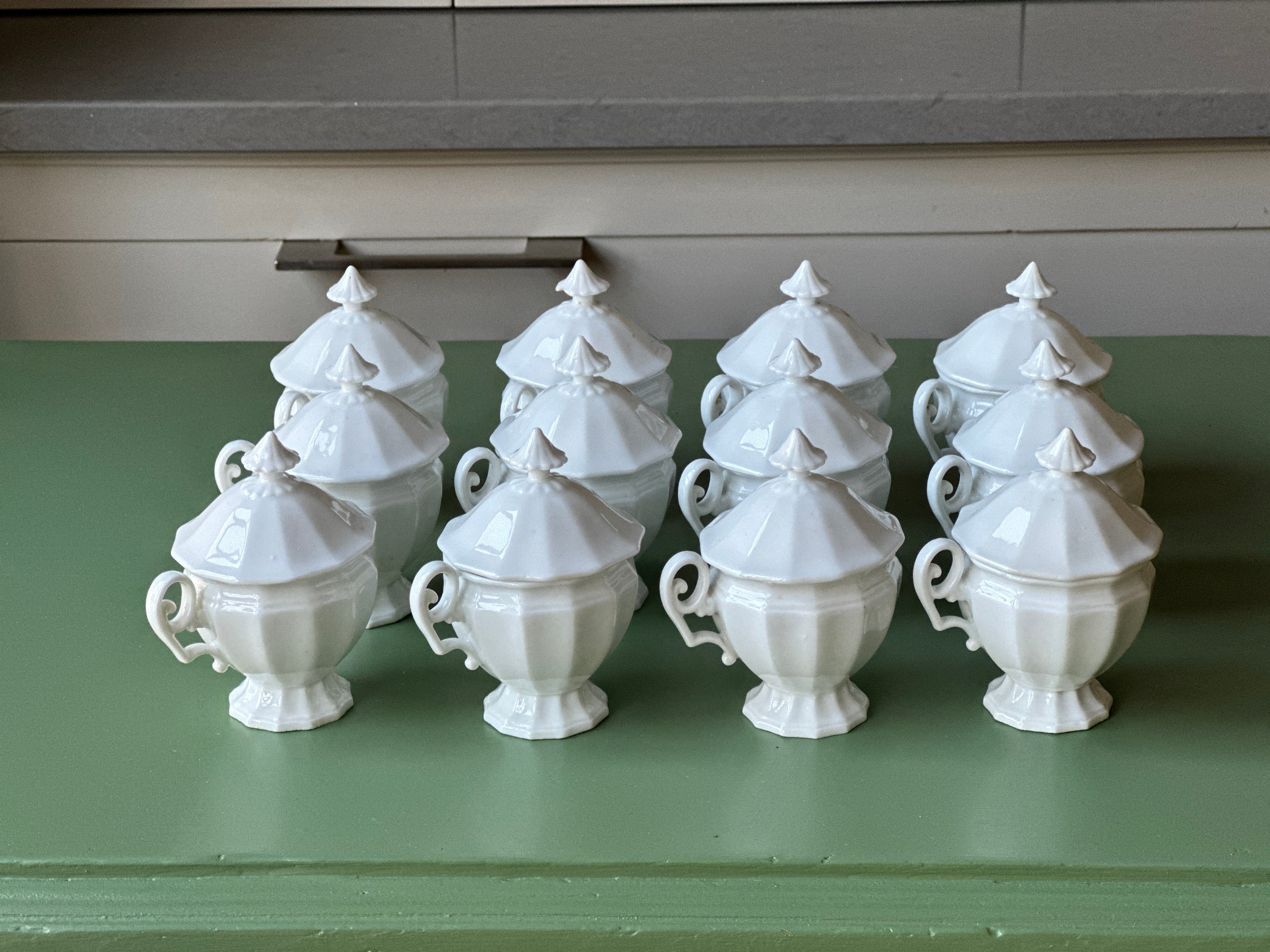 Set of 12 French Dessert Pots