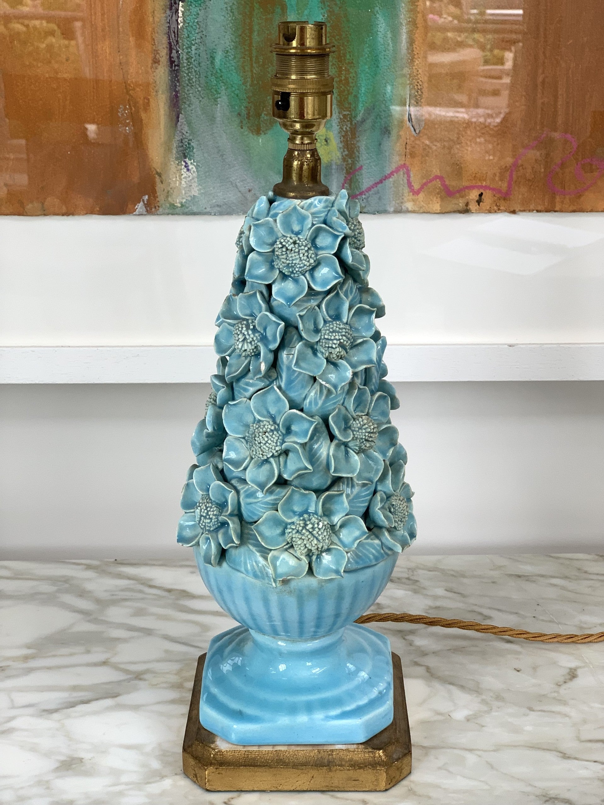 Turquoise Manises Table Lamp