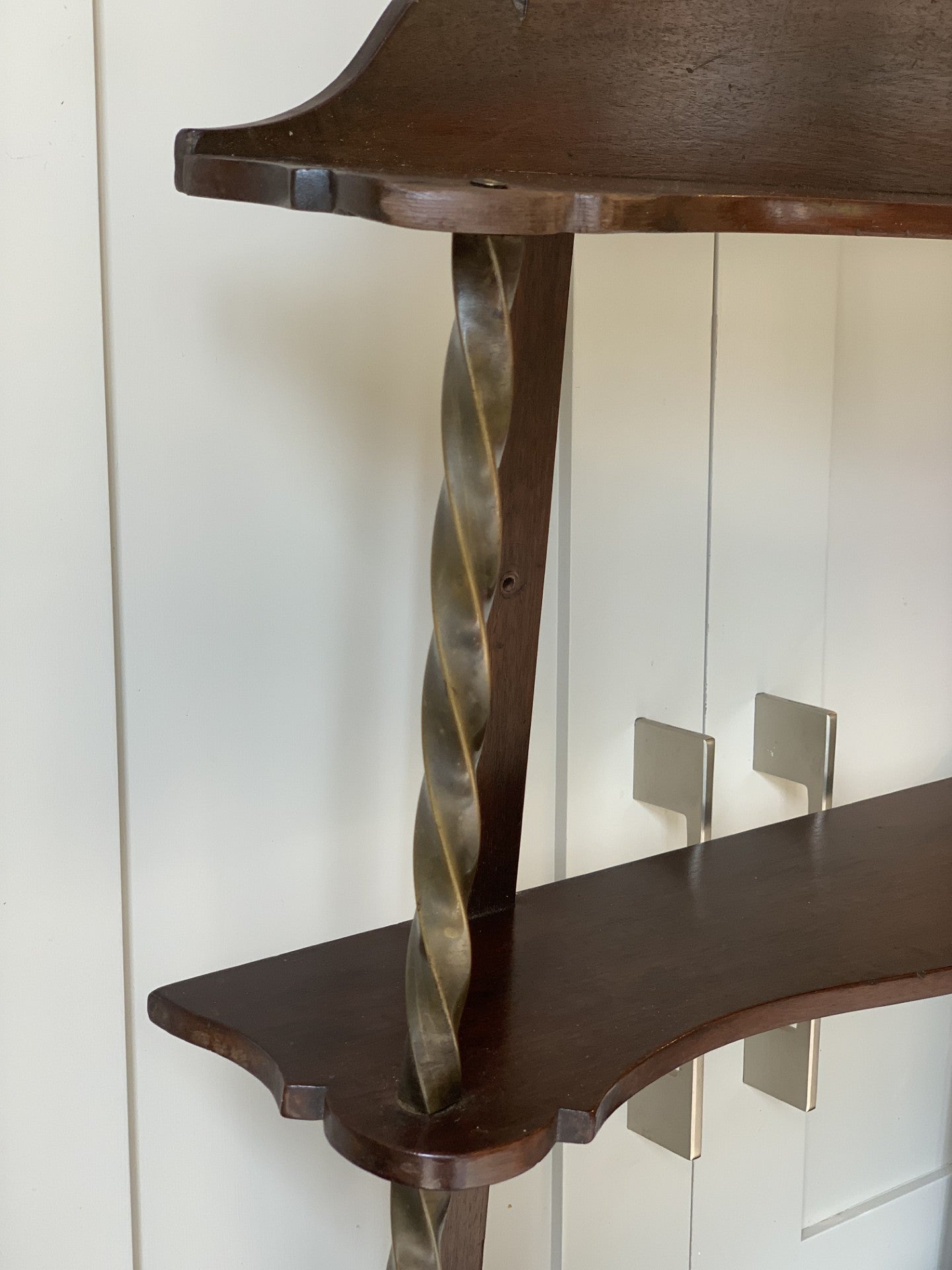 Small Twirly Metal Column Wall Shelves