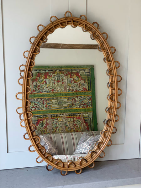 Oval Cane Albini Mirrors from the 1960's