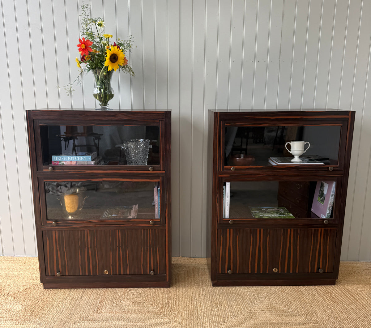 Pair of Macassar Ebony Bookcases