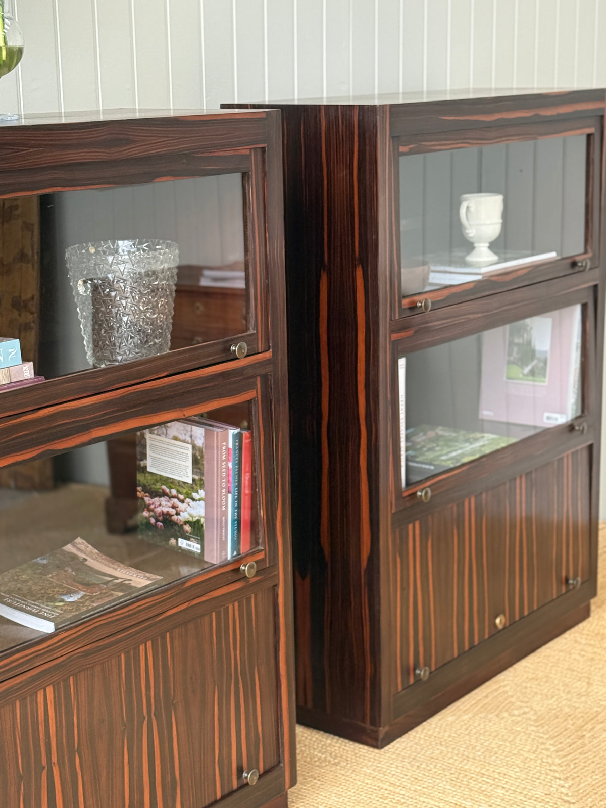 Pair of Macassar Ebony Bookcases