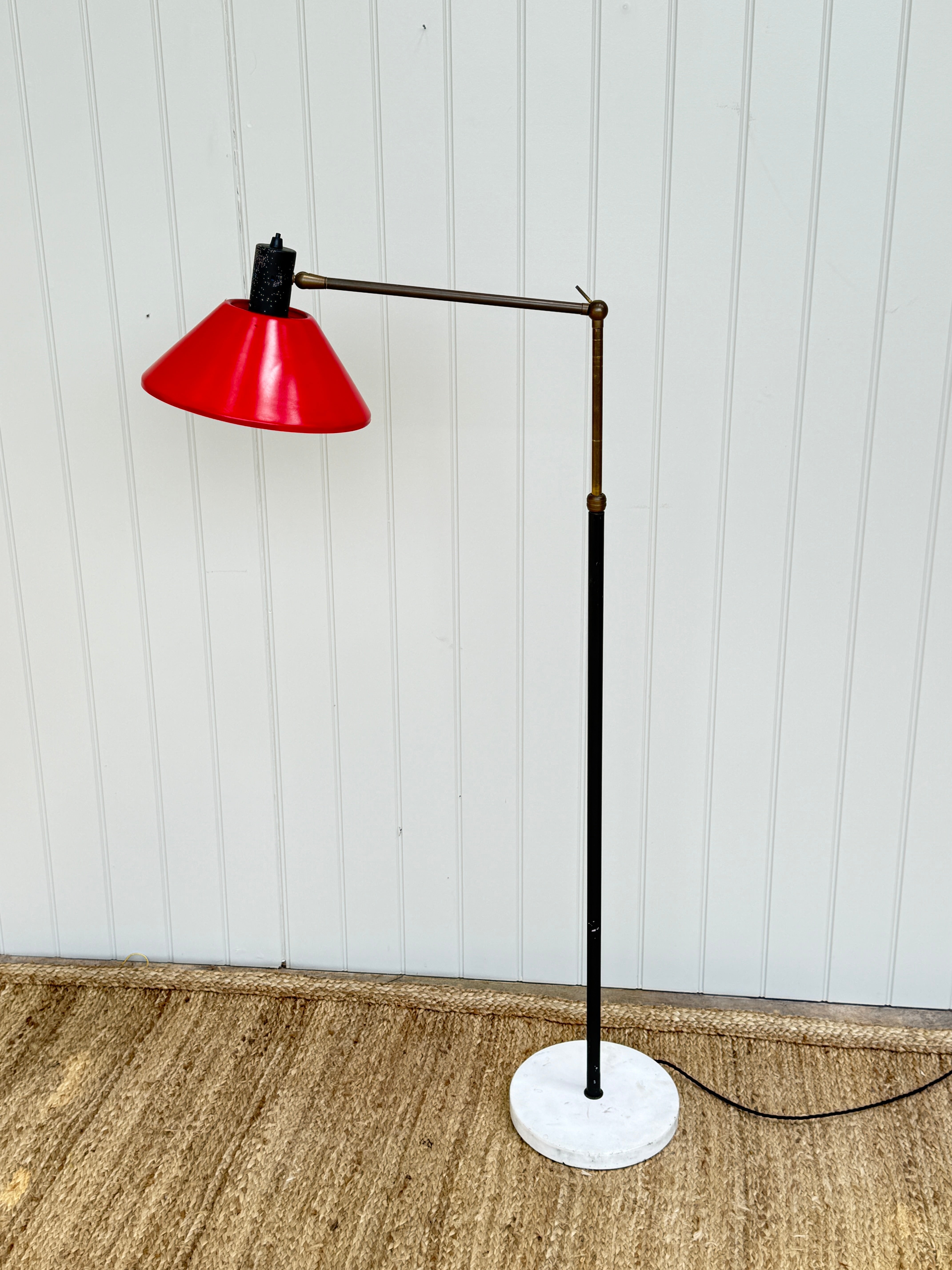 Rare Red Stilux Floor Lamp