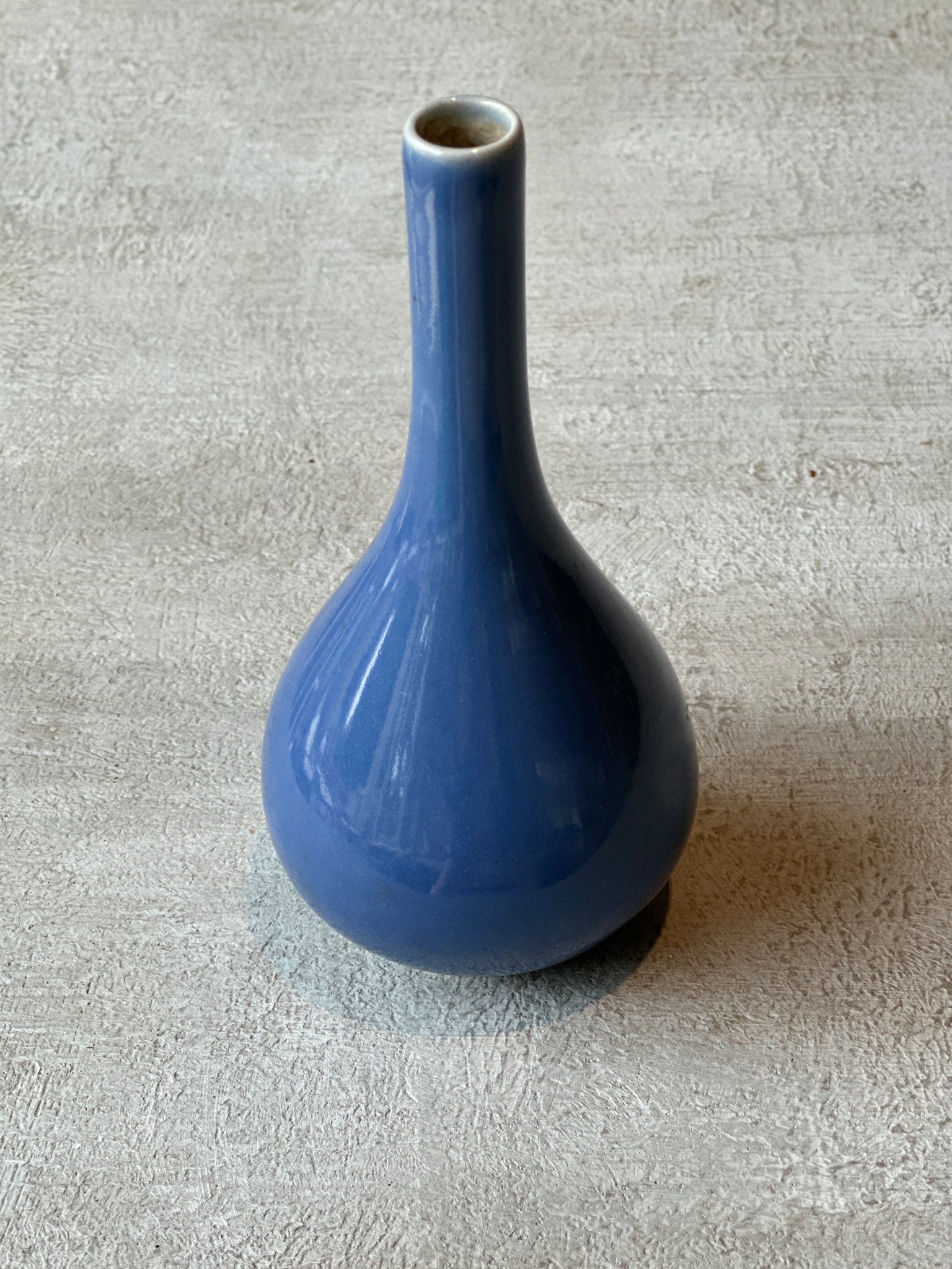 Miniature 19th C Chinese Monochrome bottleneck Vase