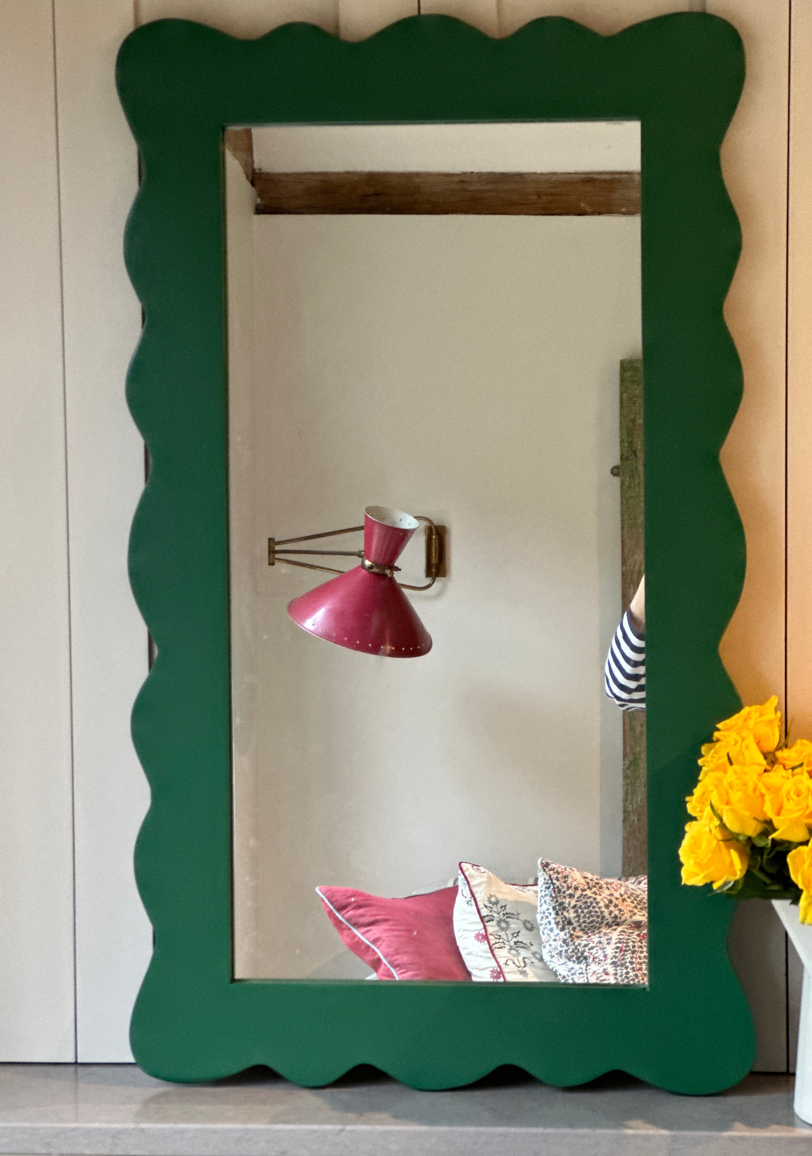 Painted Scalloped Mirror