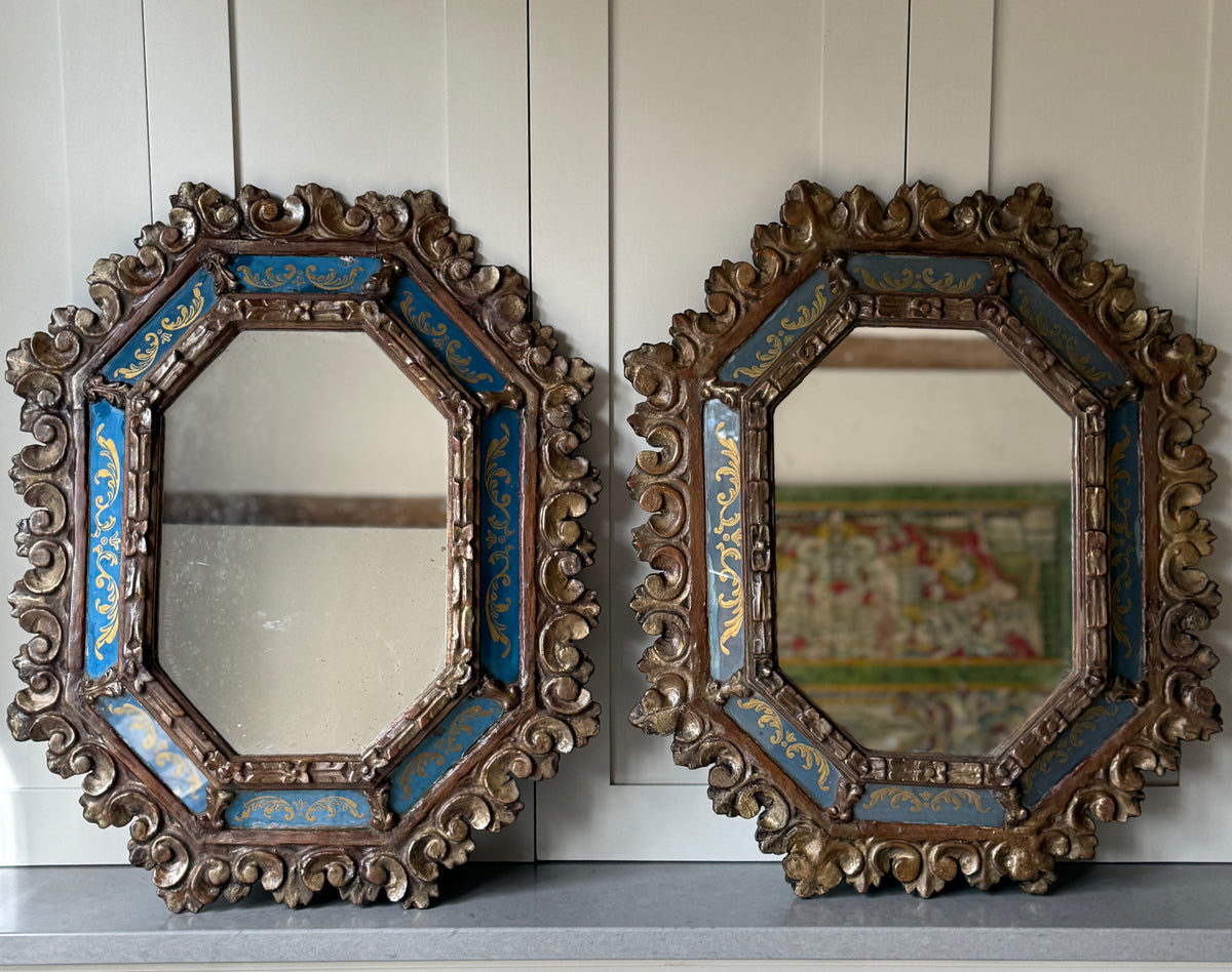 Matched Pair of Octagonal Italianate Mirrors