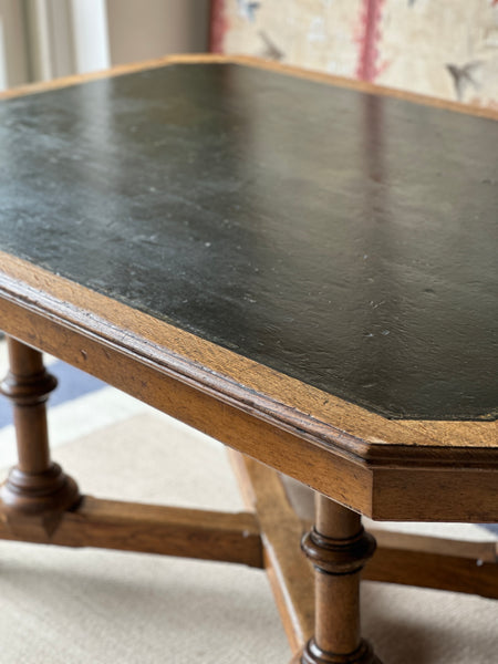 Reserved - Large Oak Partner Desk by  Gillows