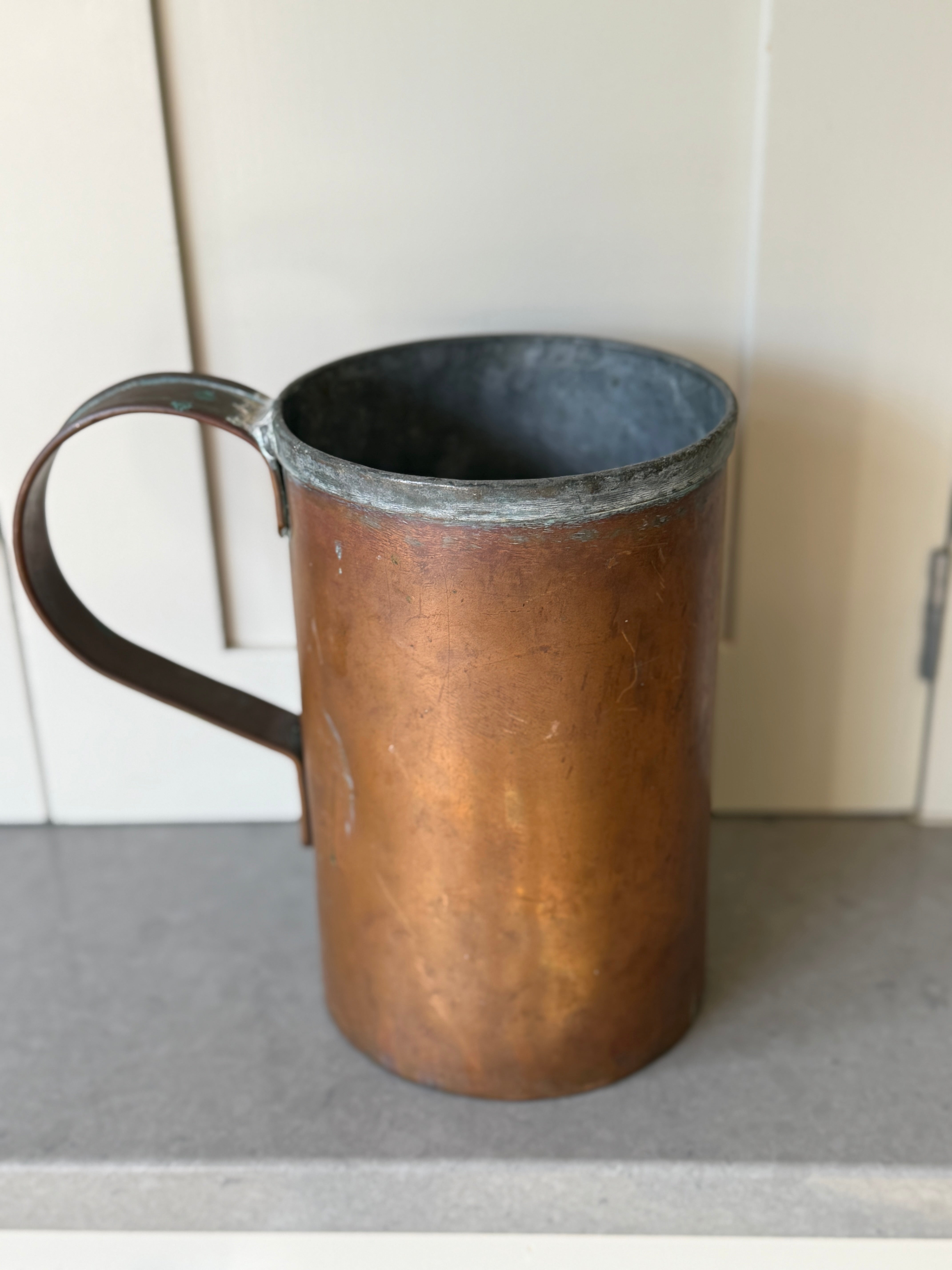 Tall Copper Measuring Jug