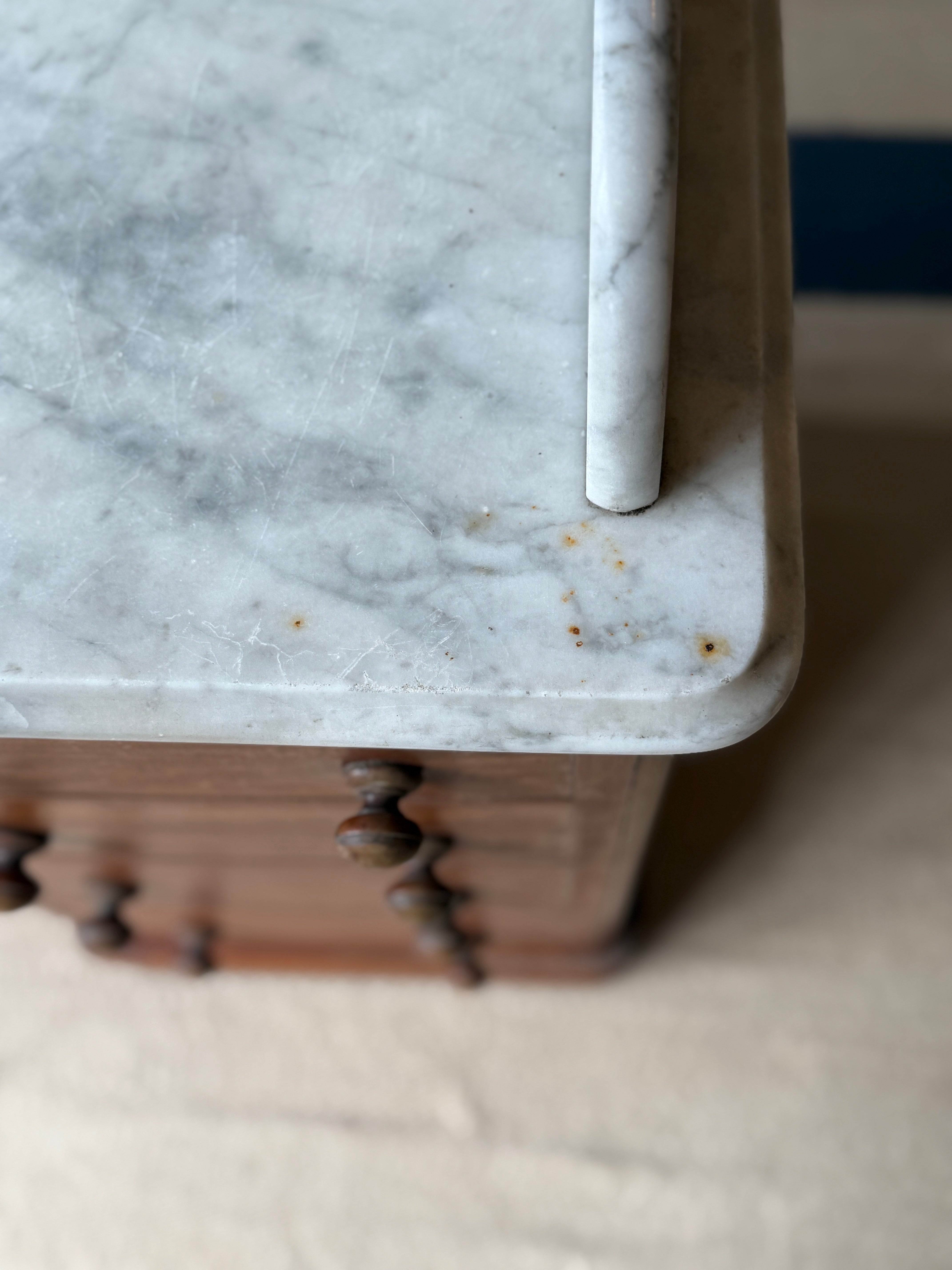 19th Century Washstand with Galleried Marble Top