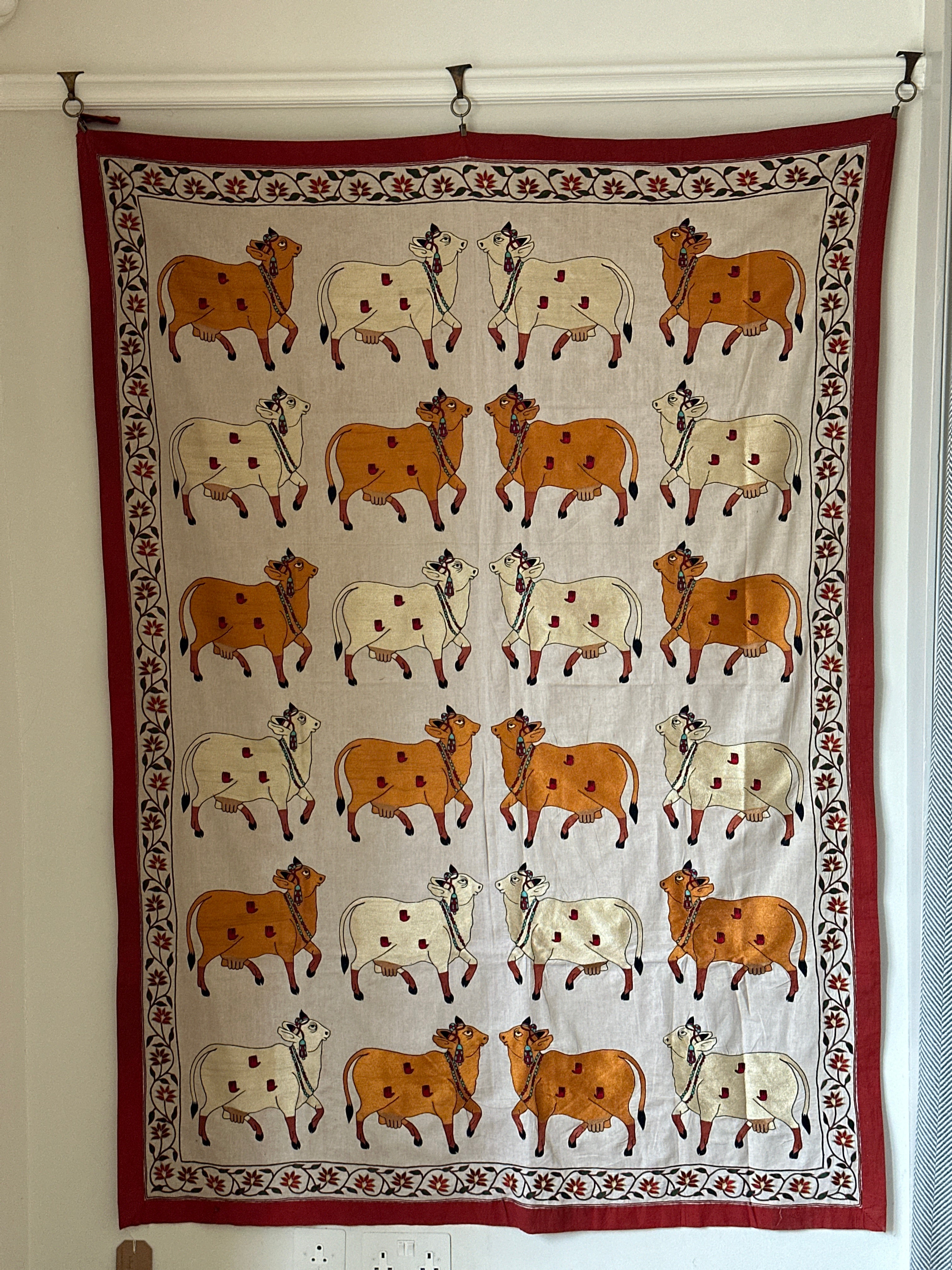 Vintage Sacred Cow Pishwai Wall Covering