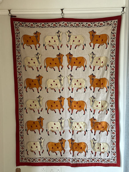 Vintage Sacred Cow Pishwai Wall Covering