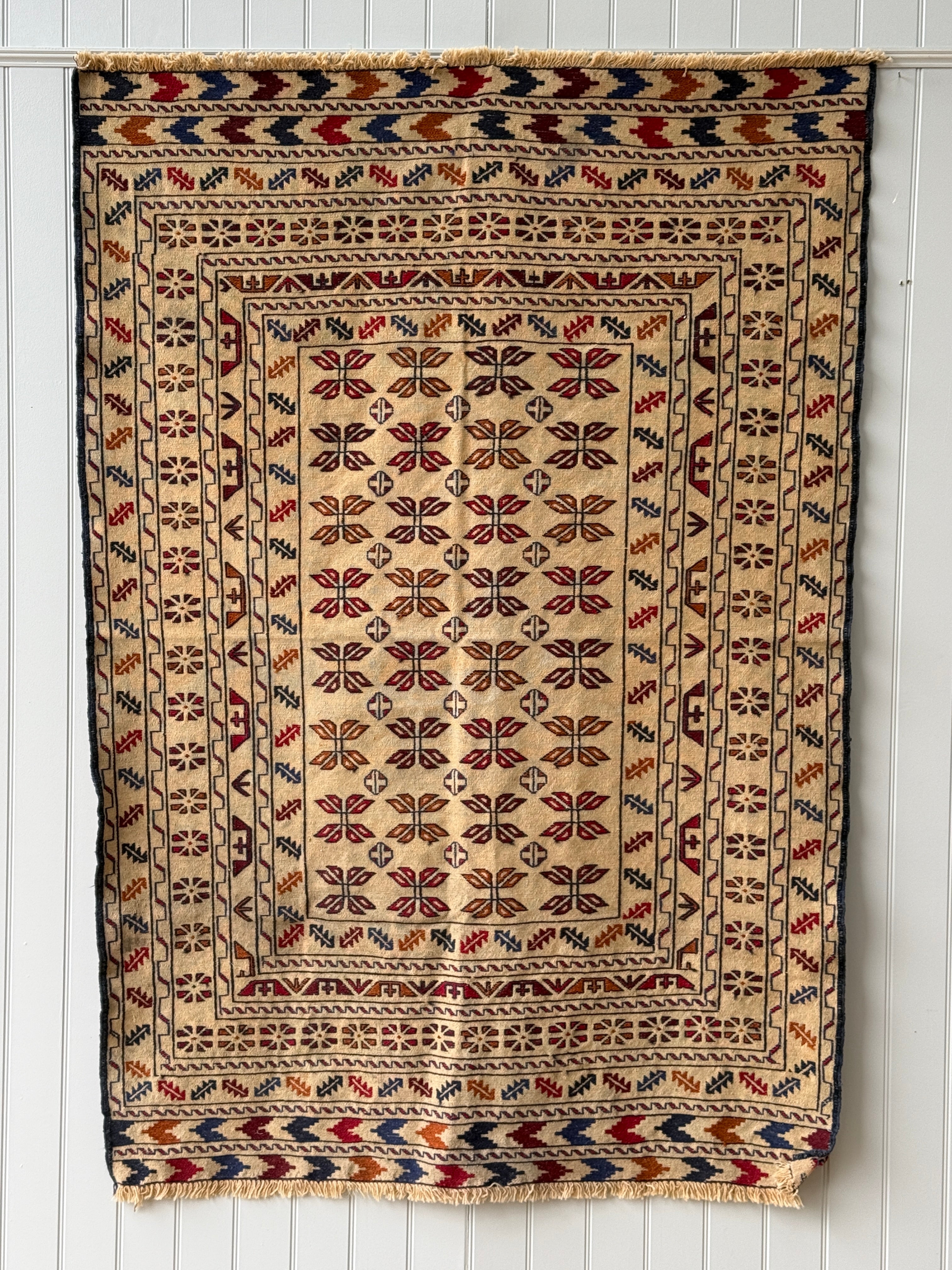 Vintage Afghan Soumak rug