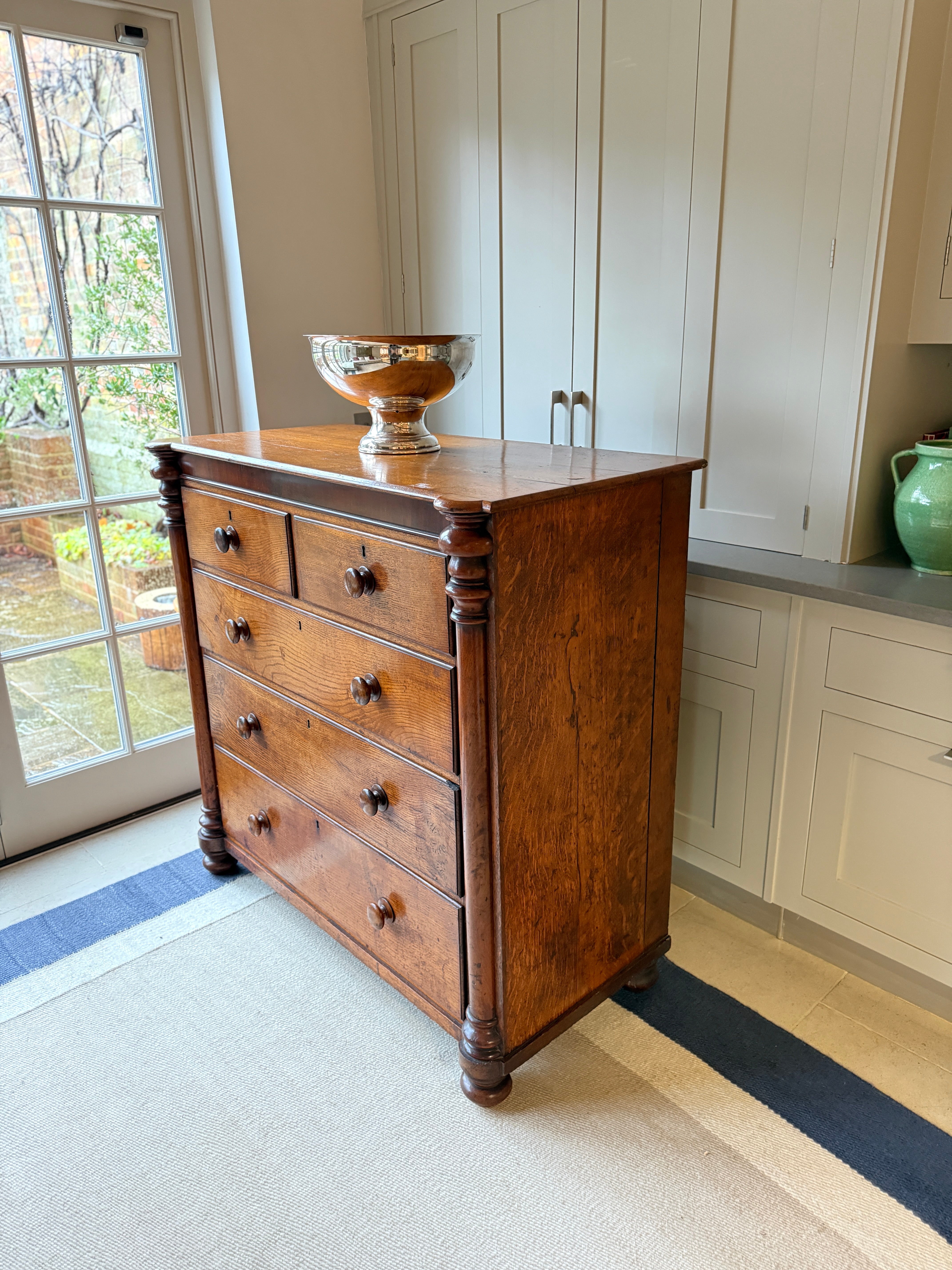Large Scottish Oak Chest of Drawers