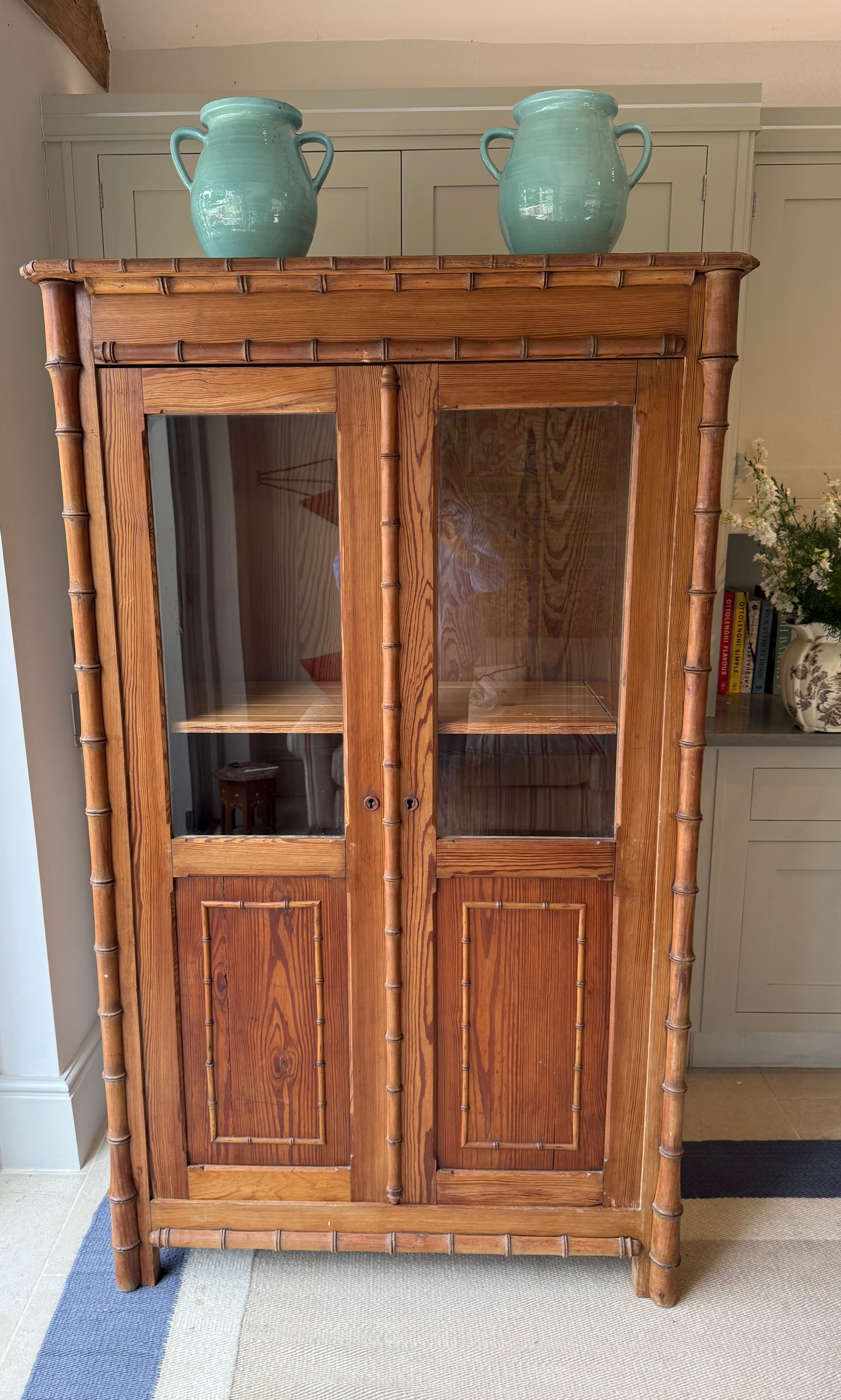 French Faux Bamboo Armoire