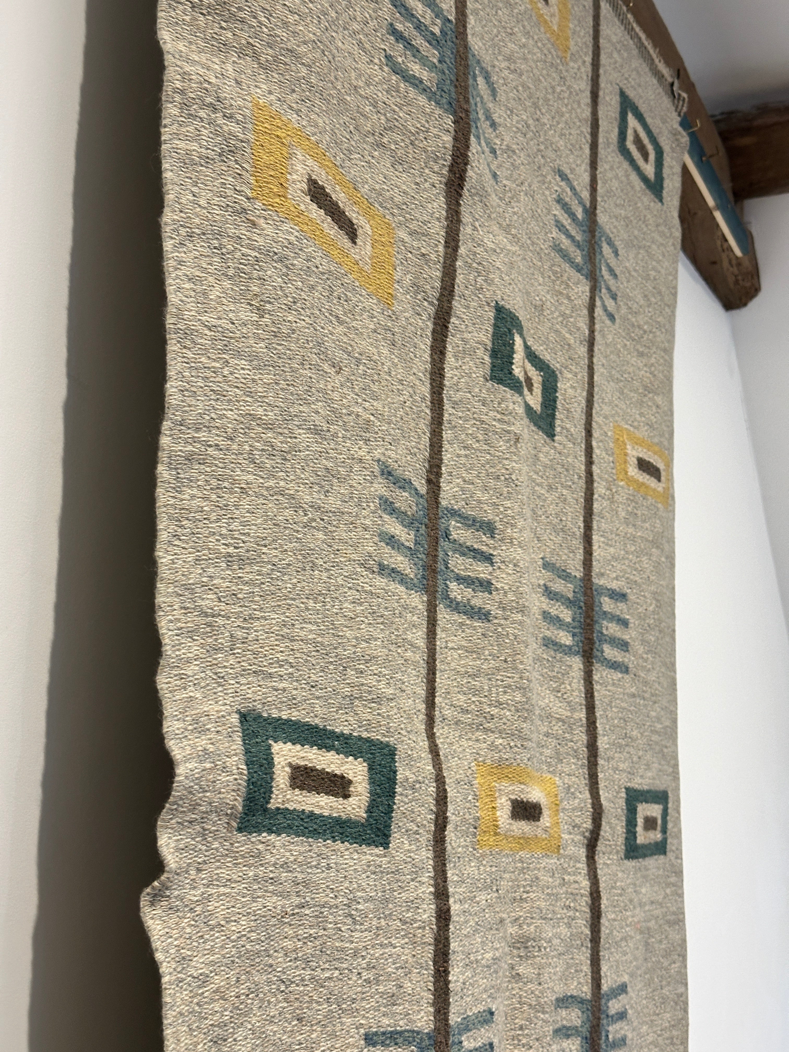 Charming Vintage Swedish Kilim