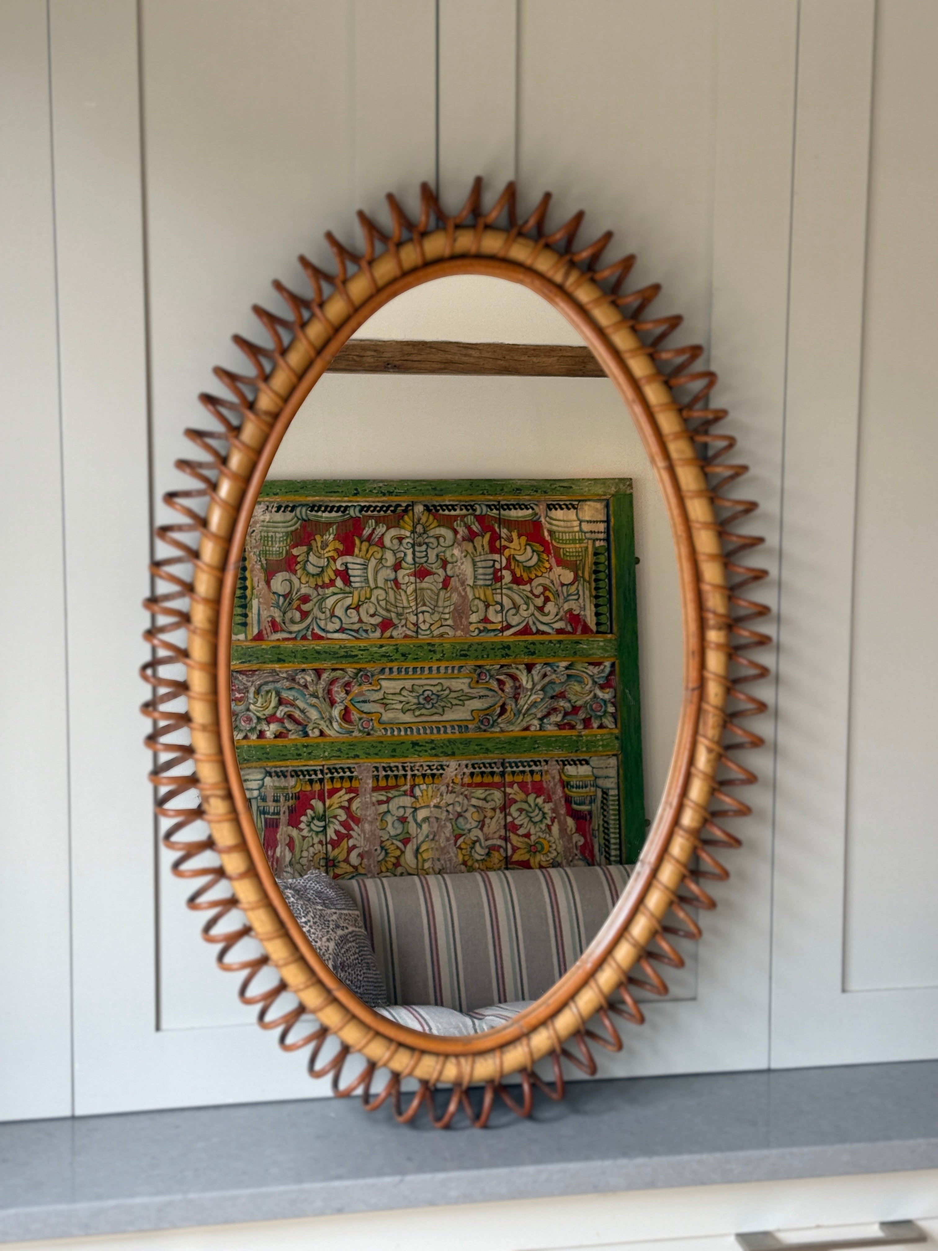Large Oval Bonacina Mirror- Italy 1960