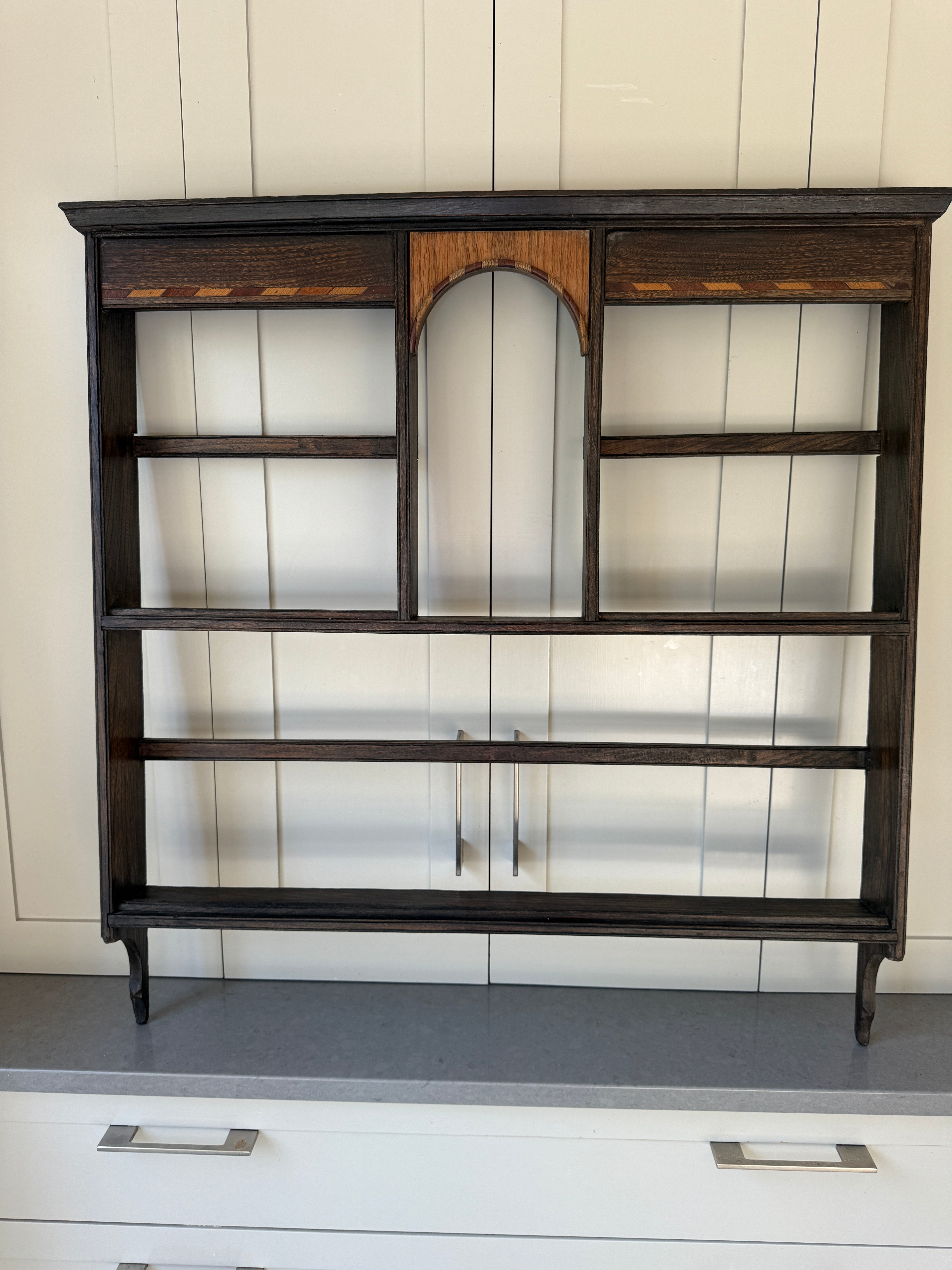 Small French Marquetry Delft Rack