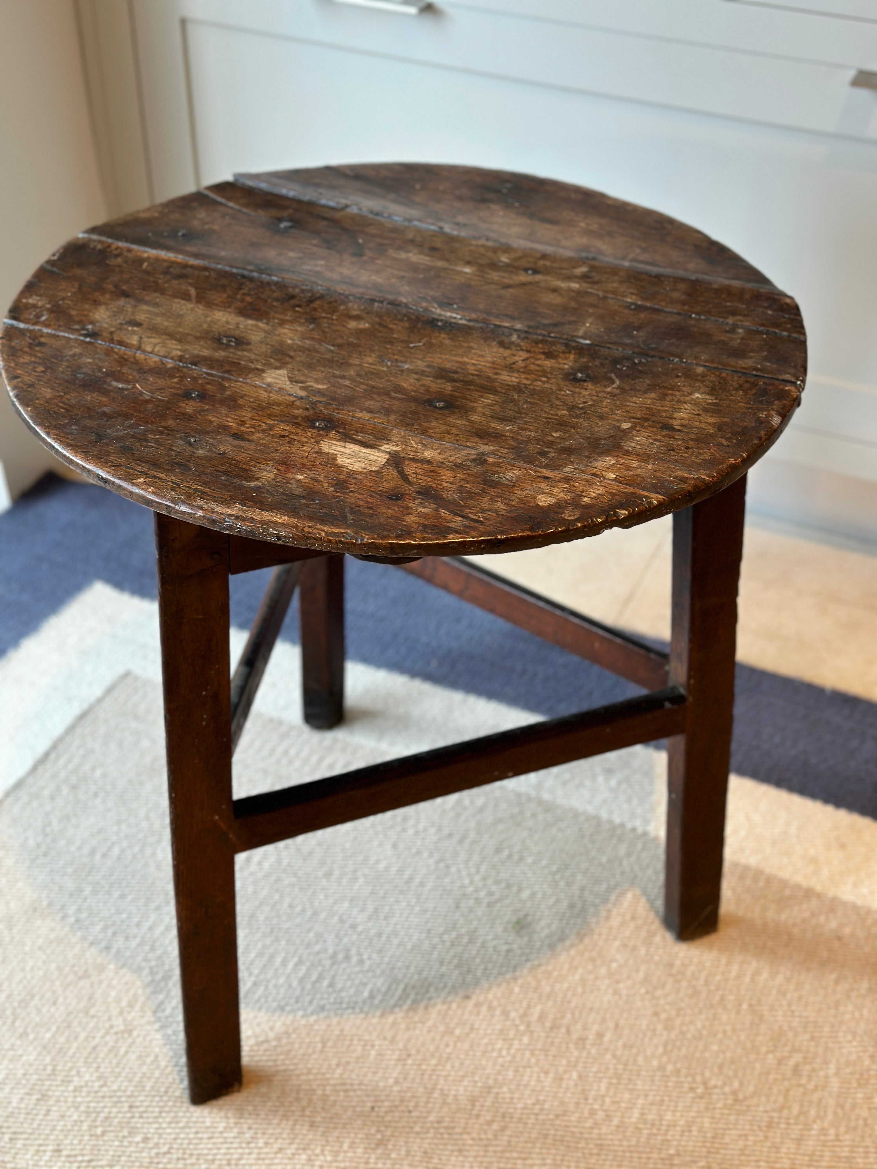 Small Dark Oak Cricket Table