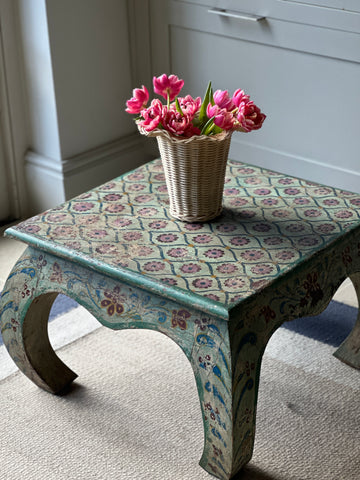 Charming vintage painted Indian hardwood table