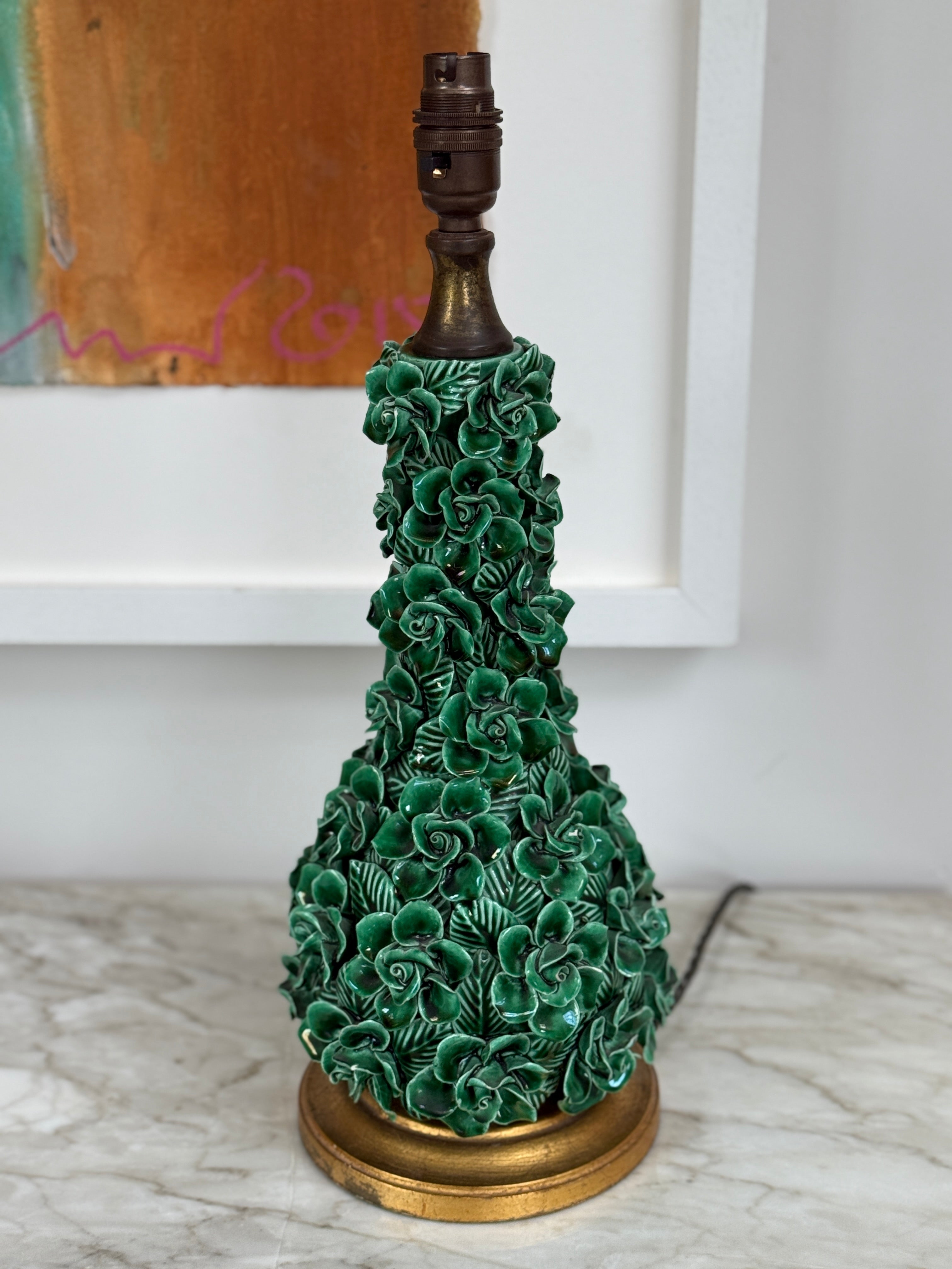 Small Green Manises Table Lamp