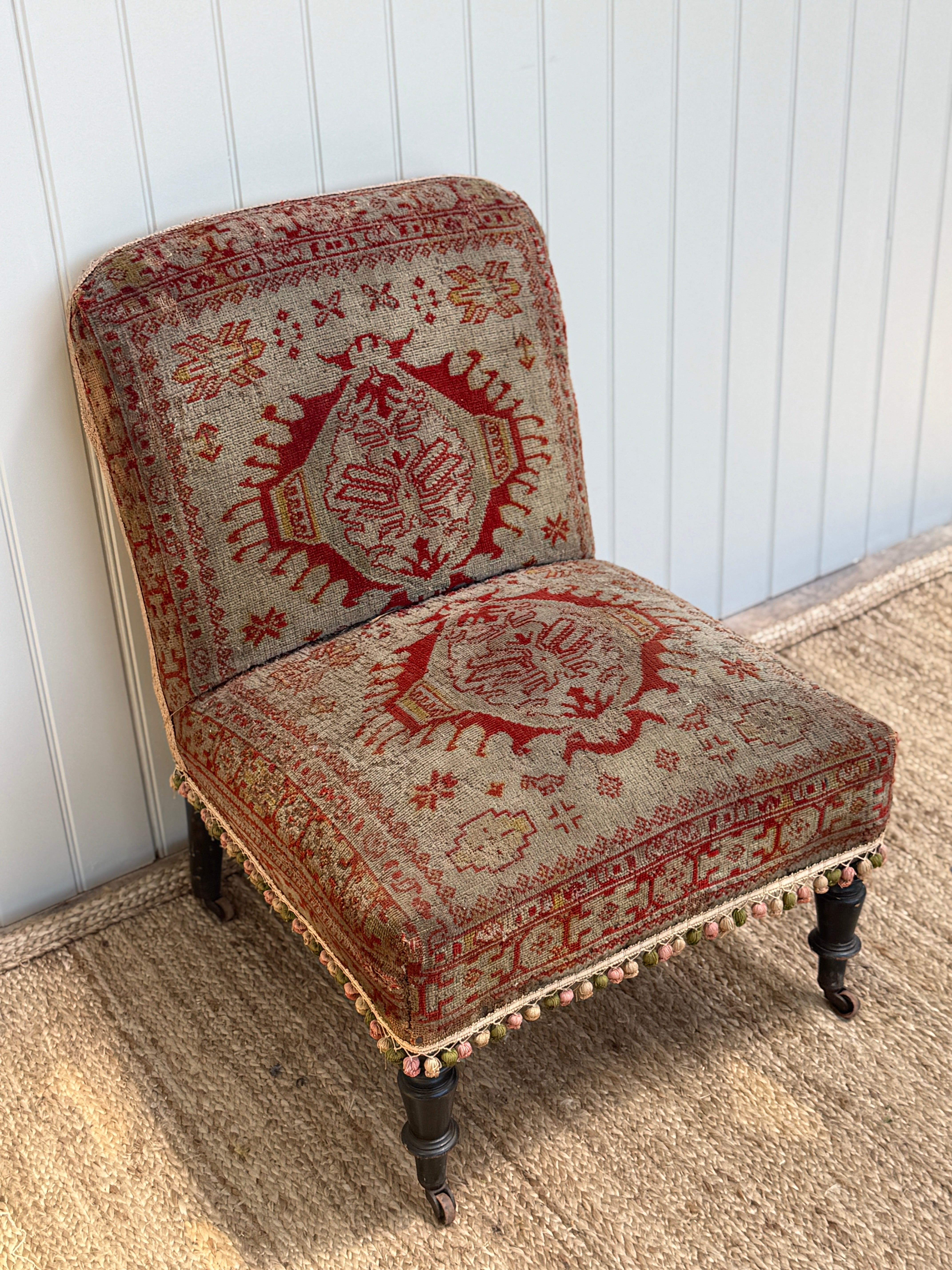 Wide French Slipper Chair