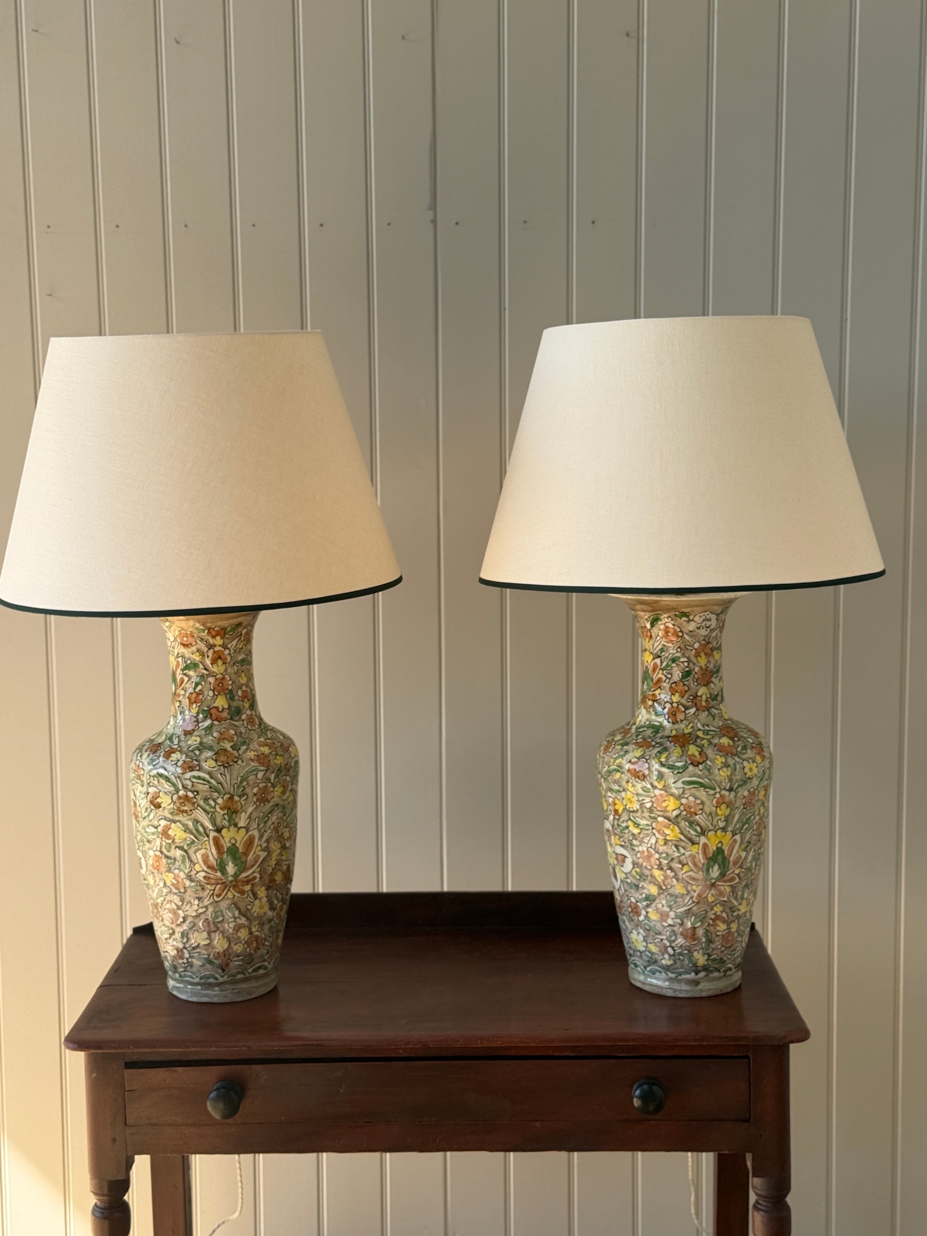 Pair of Vintage Ottoman Ceramic Table lamps