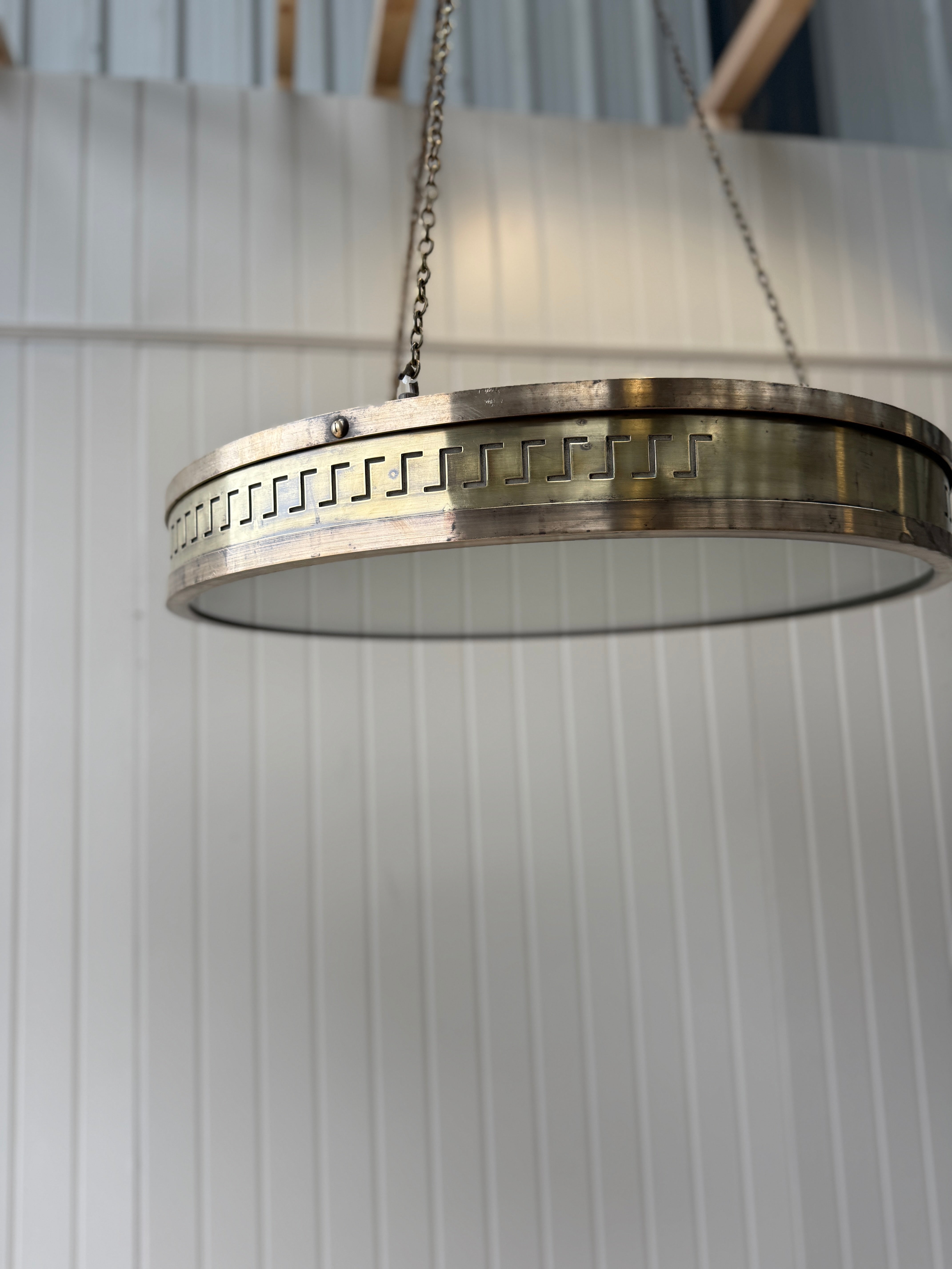 Pair of Brass Plafonniers from the Lewis Building in Liverpool