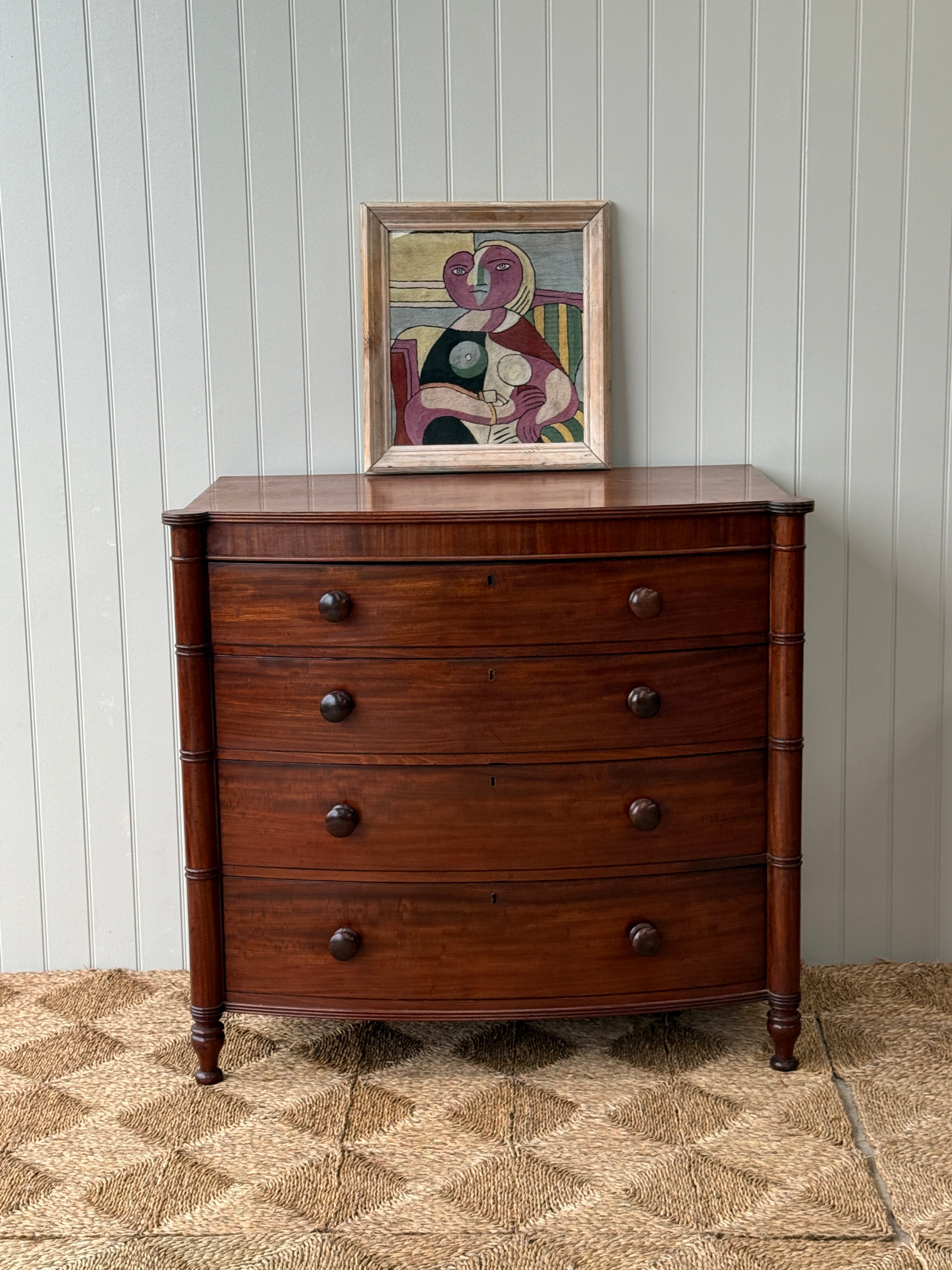 Scottish Mahogany Bow Fronted Chest of Drawers