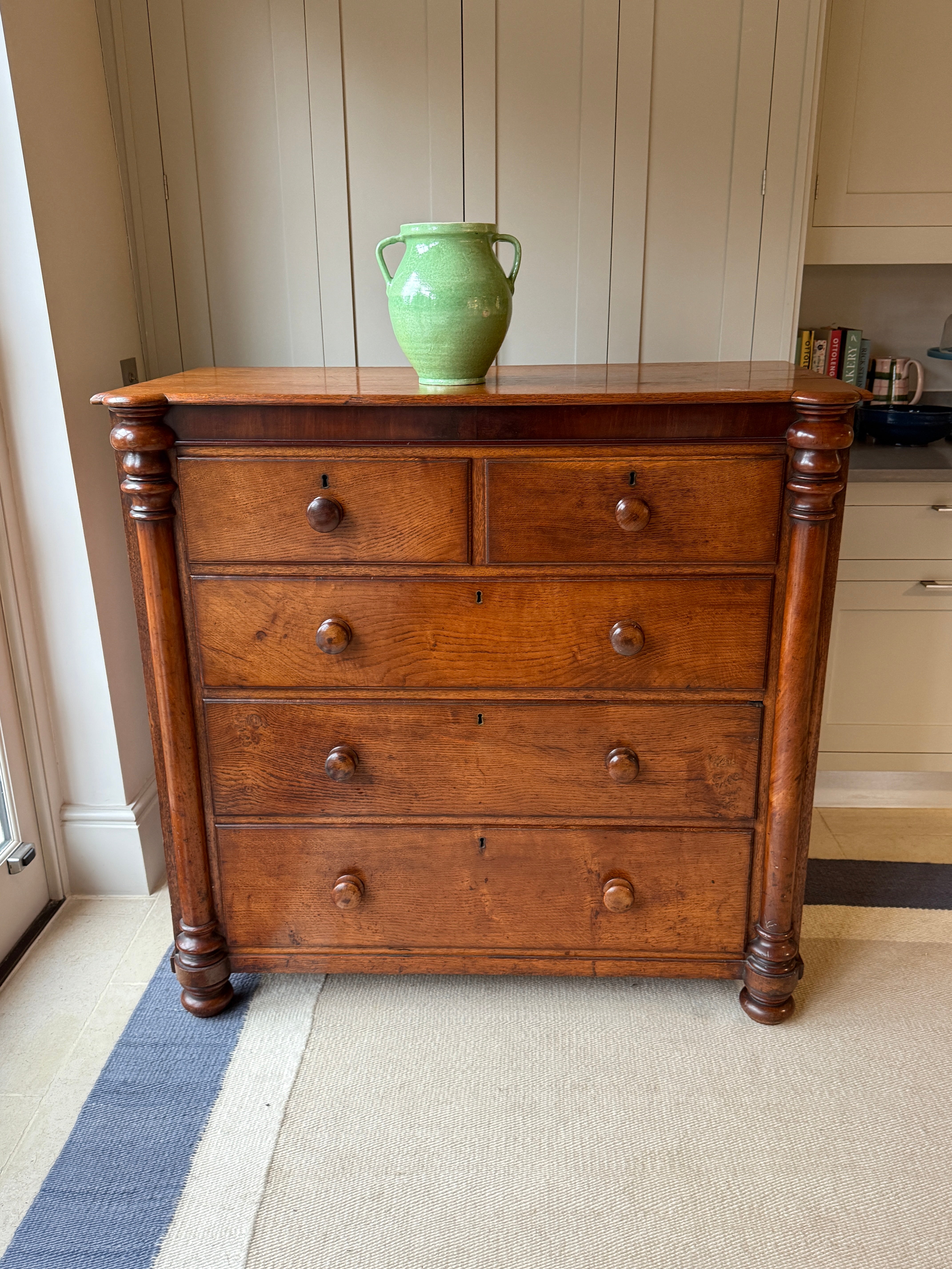 Large Scottish Oak Chest of Drawers